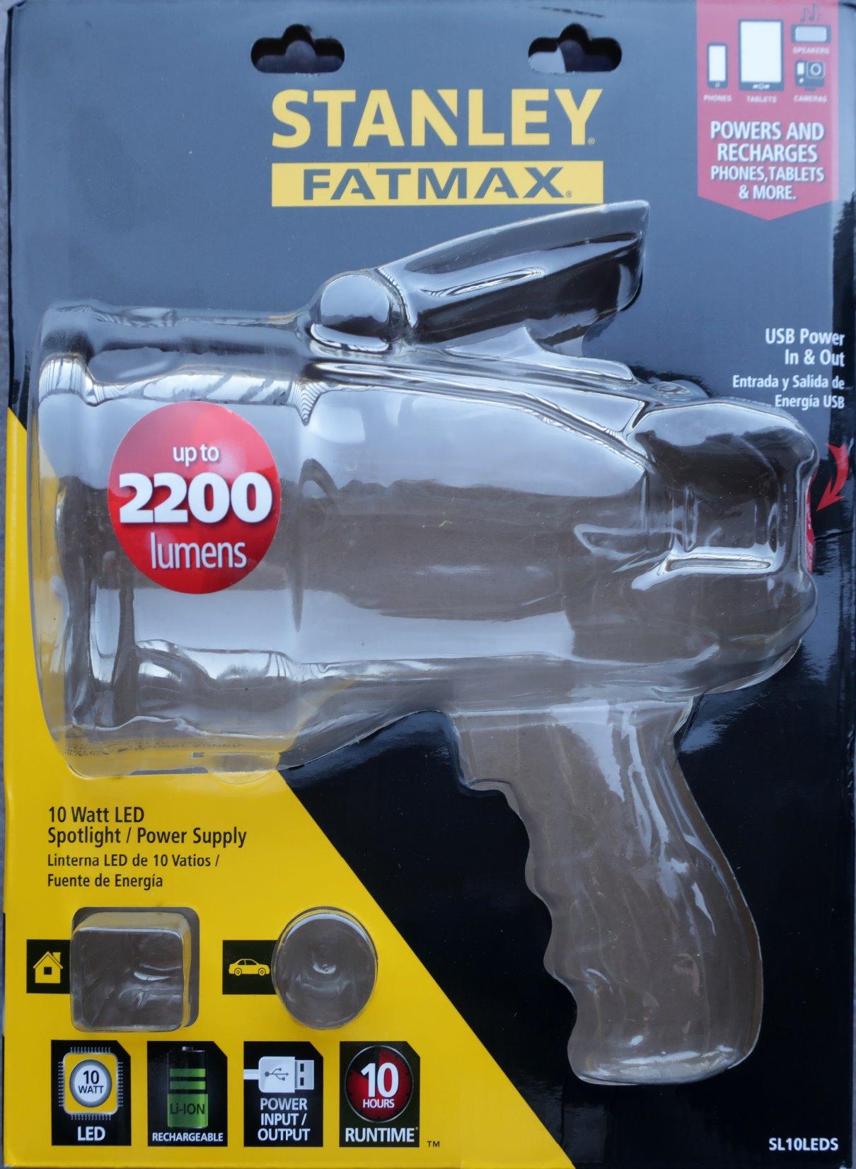STANLEY SL10LEDS Rechargeable 2200 Lumen Lithium Ion Spotlight with USB customer photo 1