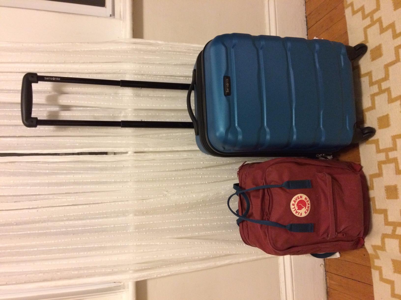 Samsonite Omni PC Hardside Expandable Luggage with Spinner Wheels, Teal, Checked-Large 28-Inch customer photo 2
