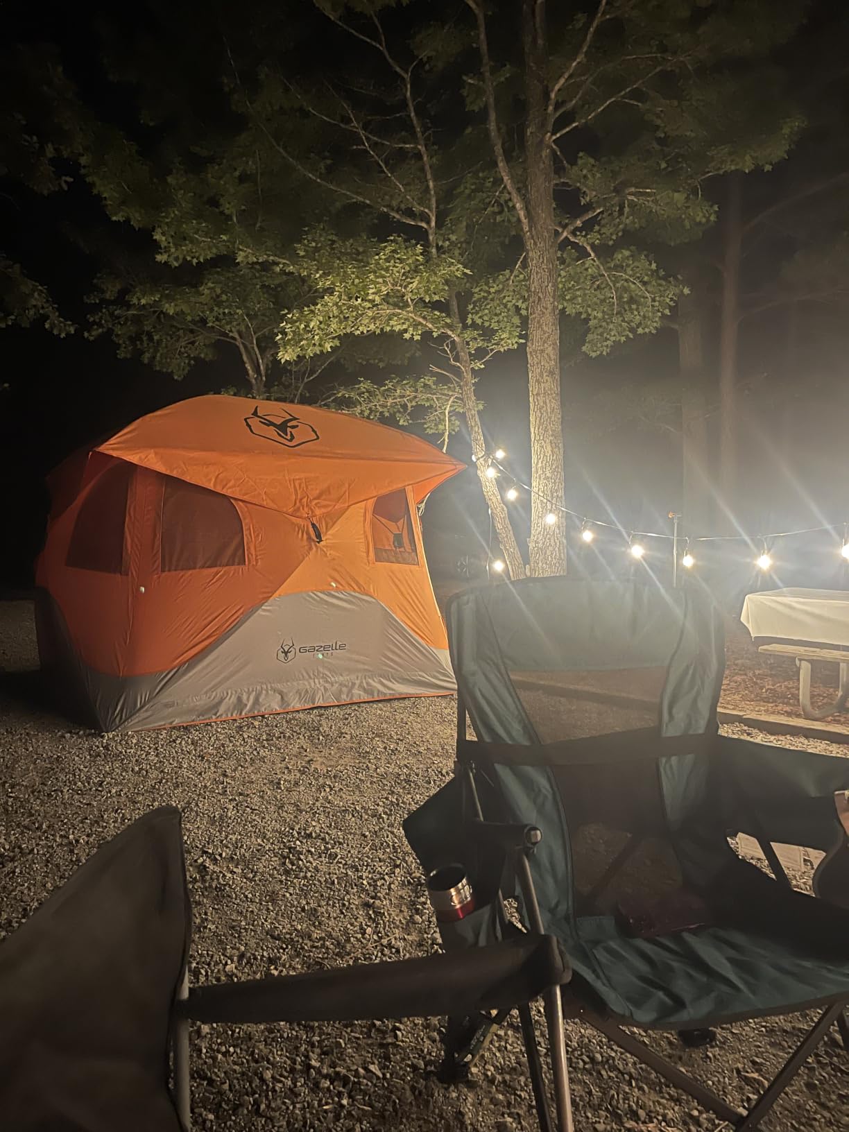 Gazelle T4 Waterproof 4 Person Portable Polyester Outdoor Pop Up Camping or Beach Tent with Removable Floor, Mesh Screens, and Rain Fly, Orange customer photo 1