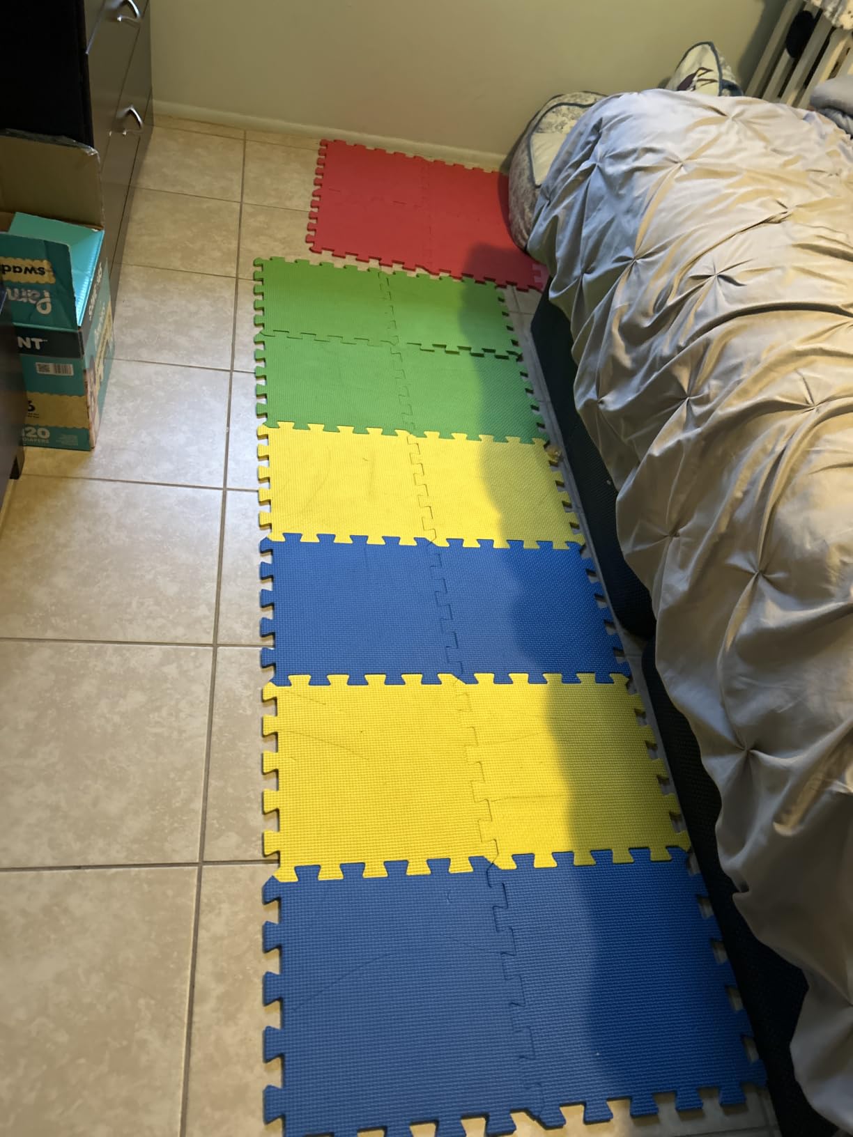 Angels 20 XLarge Foam Mats Toy ideal Gift, Colorful Tiles Multi Use, Create & Build A Safe PLay Area Interlocking Puzzle eva Non-Toxic Floor for Children Toddler Infant Kids Baby Room & Yard Superyard customer photo 2