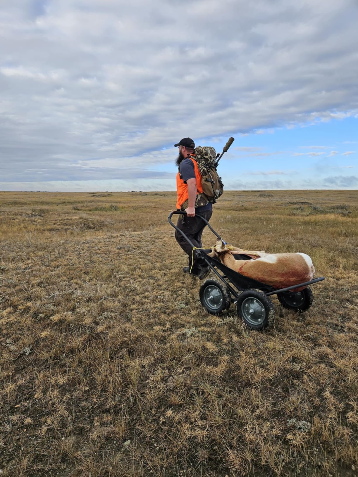 Hawk Crawler All-Terrain Multi-Use Deer Cart w/Dual Pivoting Axles, Black customer photo 1