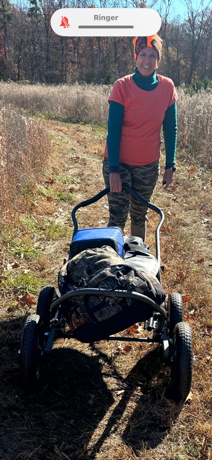 Hawk Crawler All-Terrain Multi-Use Deer Cart w/Dual Pivoting Axles, Black customer photo 2