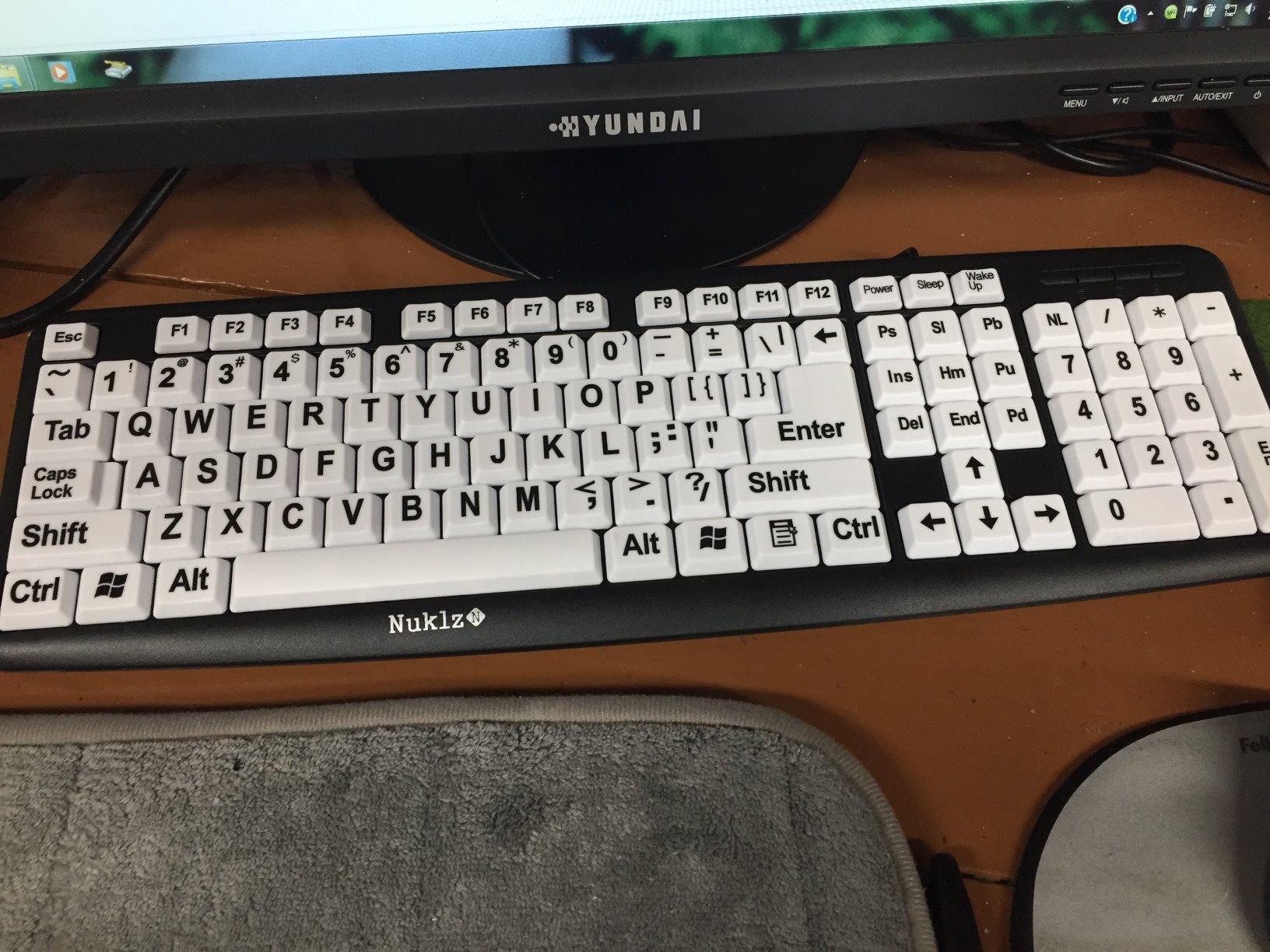Large Print Computer Keyboard | Visually Impaired Keyboard | High Contrast Black and White Keys Makes Typing Easy | Perfect for Seniors and Those Just Learning to Type customer photo 1