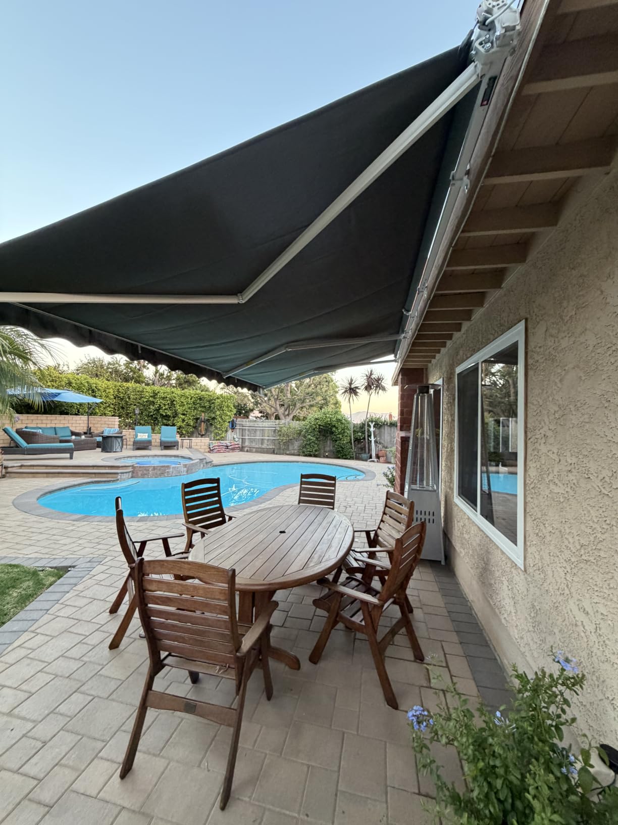 ALEKO Electric Patio Awning Caribbean White Frame 12x10 Sand Beige customer photo 2