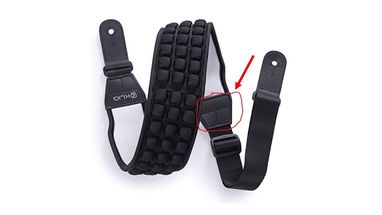 KLIQ AirCell Guitar Strap for Bass & Electric Guitar with 3