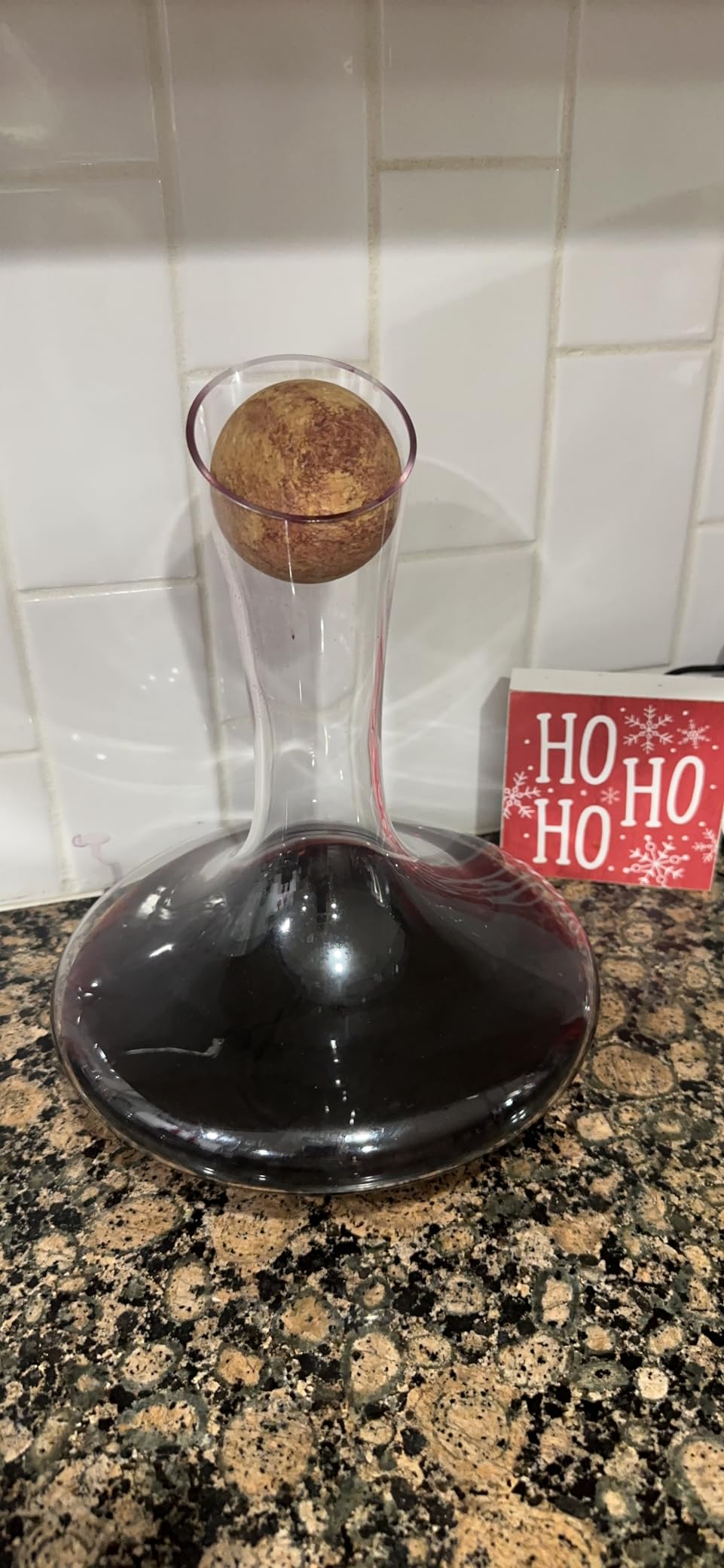 Wine Decanter & Accessories (Cork Stopper + Cleaning Beads) - 100% Lead-Free Crystal Wine Carafe - Unique Gift Idea customer photo 1