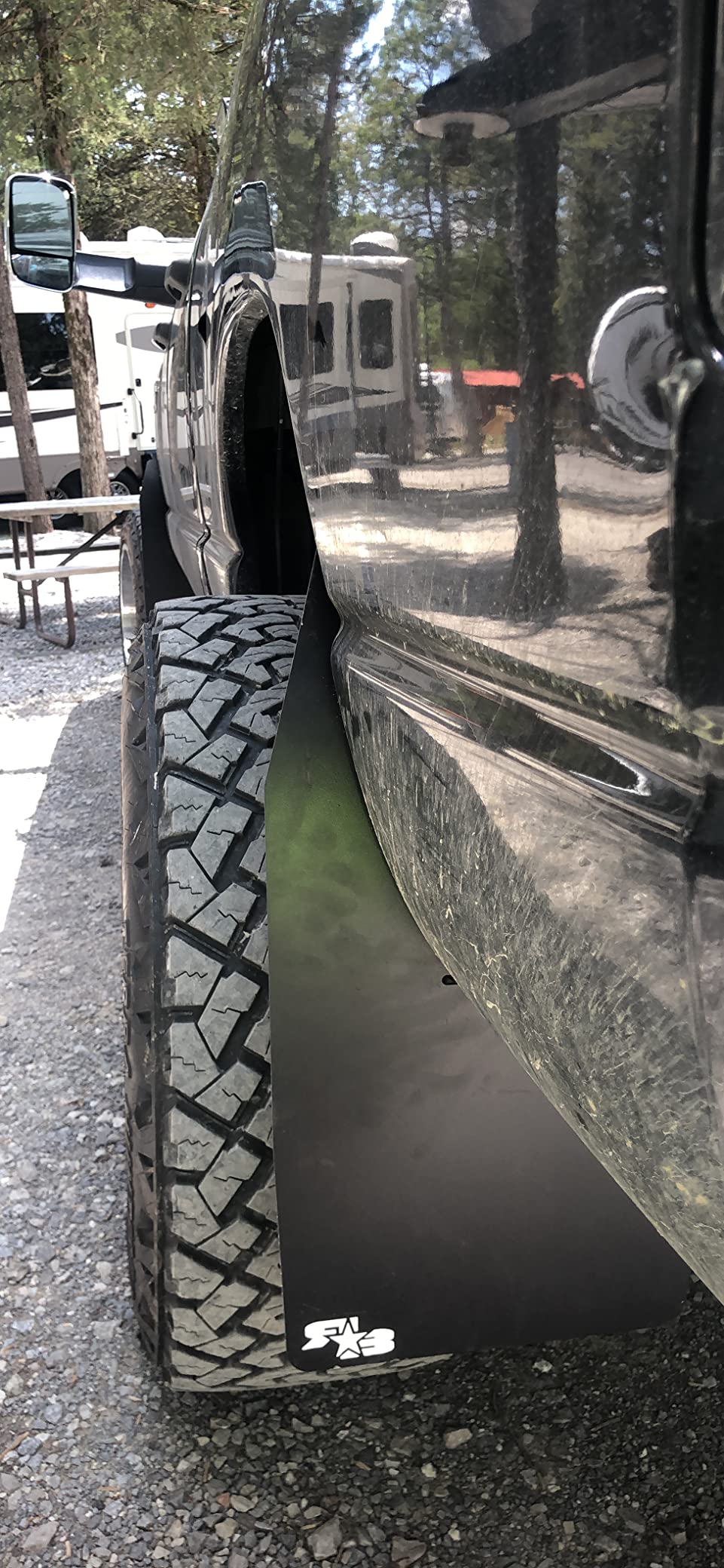 RokBlokz Mud Flaps for 2010-2018 Dodge Ram Trucks - Fits Ram 1500 2500 3500 - Truck Mud Flaps Come in 2 Sizes for Stock or Lifted/Oversize Tires (Black with Black Logo, XL) customer photo 1