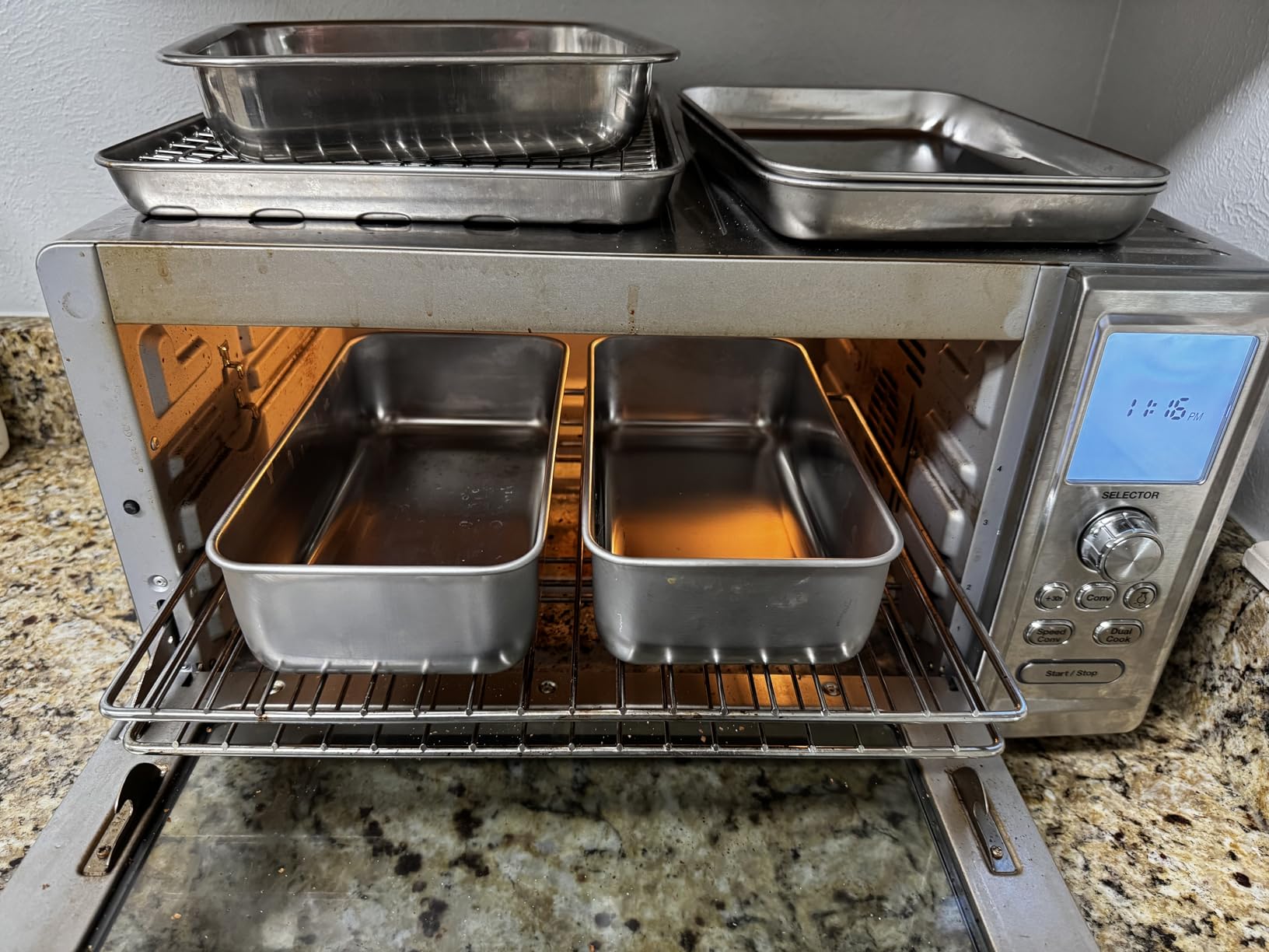 Cuisinart Convection Toaster Oven, 15-Function, 1800W, Stainless Steel | Stainless steel toaster oven with Exact Heat technology, nonstick interior fits 13