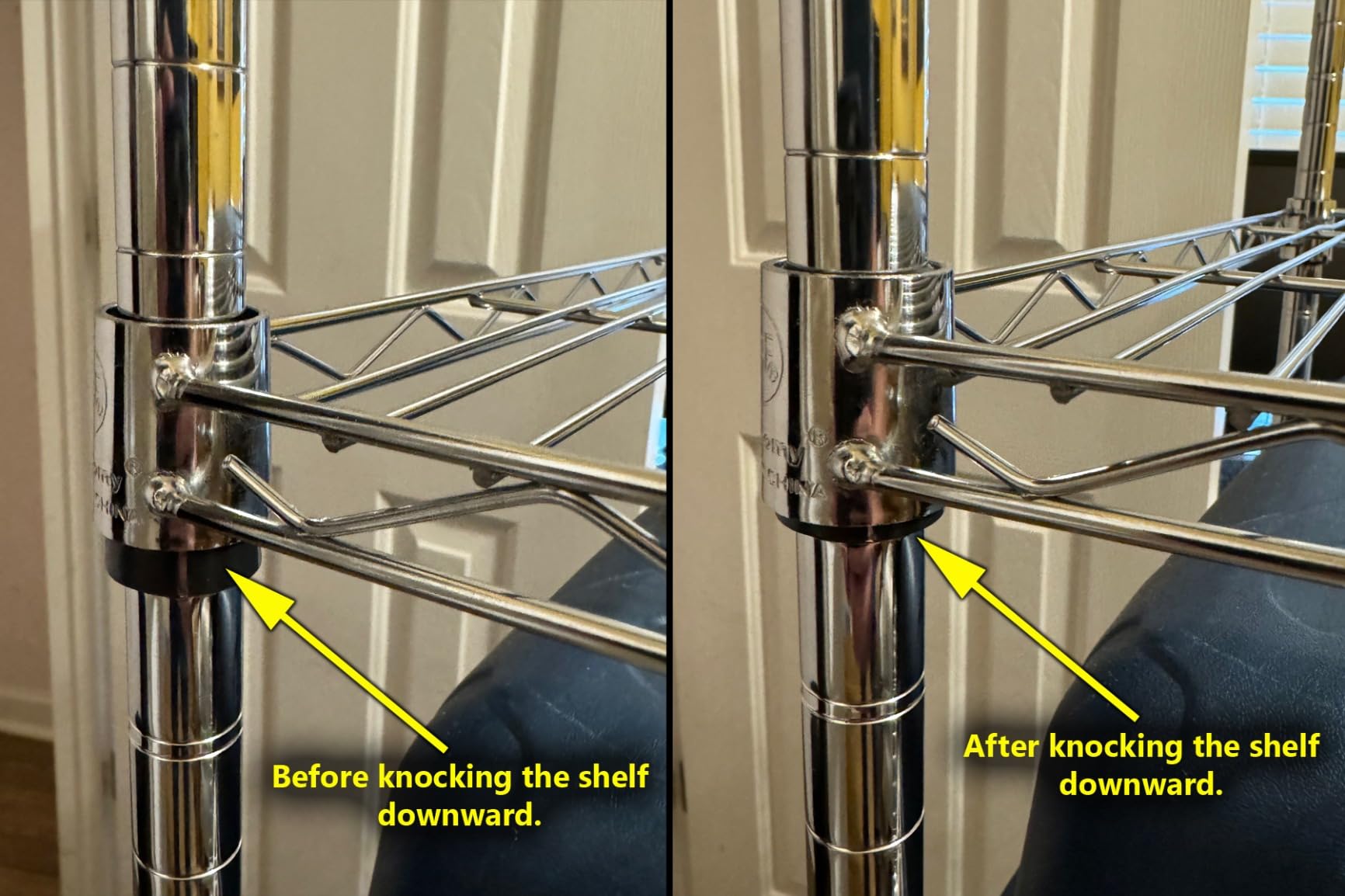 Finnhomy Heavy Duty 5 Tier Wire Shelving Unit, 18x18x59-inches 5 Shelves Storage Rack, Metal Shelving with Thicken Steel Tube, NSF Certified, Chrome customer photo 2
