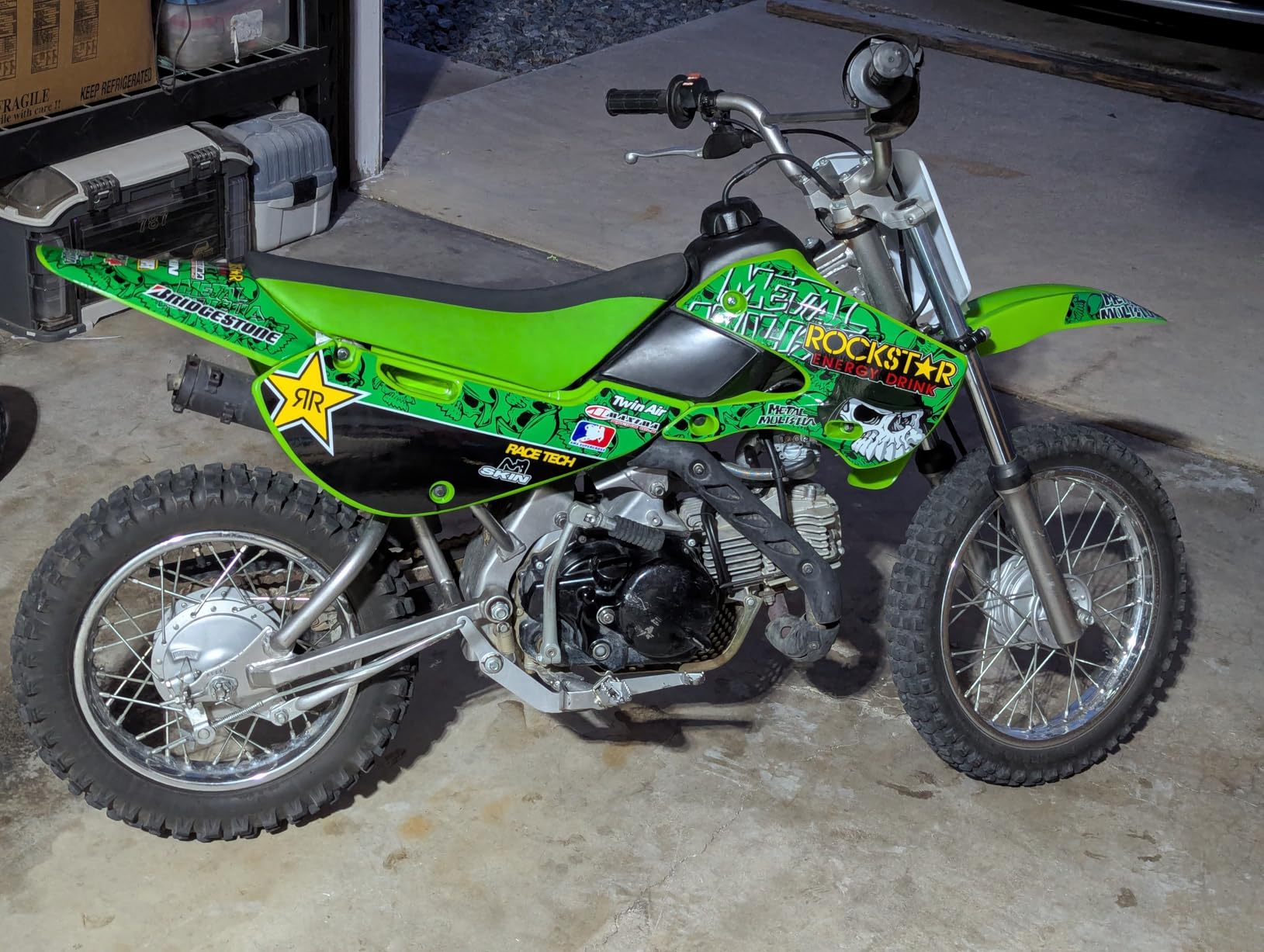 Aftermarket Graphics Decals Kit Made for Dirt Bikes Compatible with Kawasaki KLX110 KX65 KLX 110 KX 65 customer photo 2