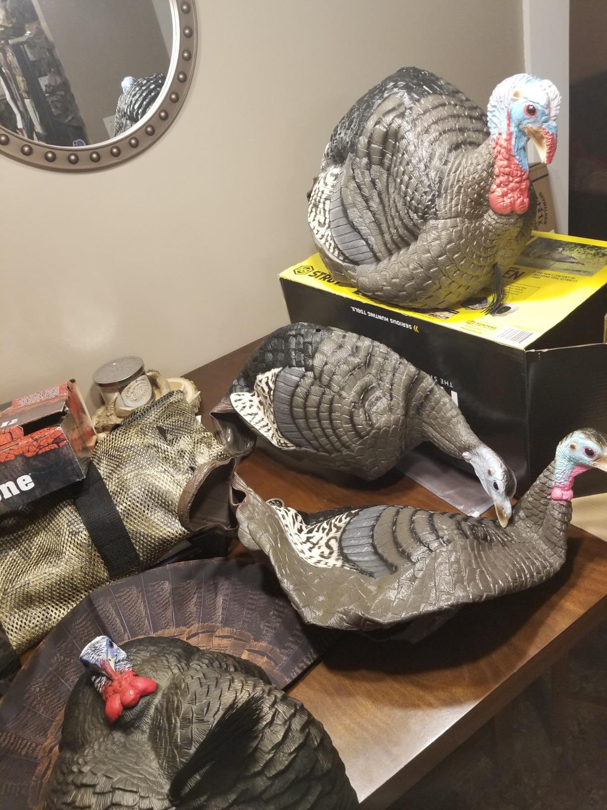 HUNTERS SPECIALTIES HS Strut Lite Flock Jake & Feeding Hen & Upright Hen Turkey Foldable Hollow Relaxed Body Realistic3-Pack Combo Set Decoys customer photo 1