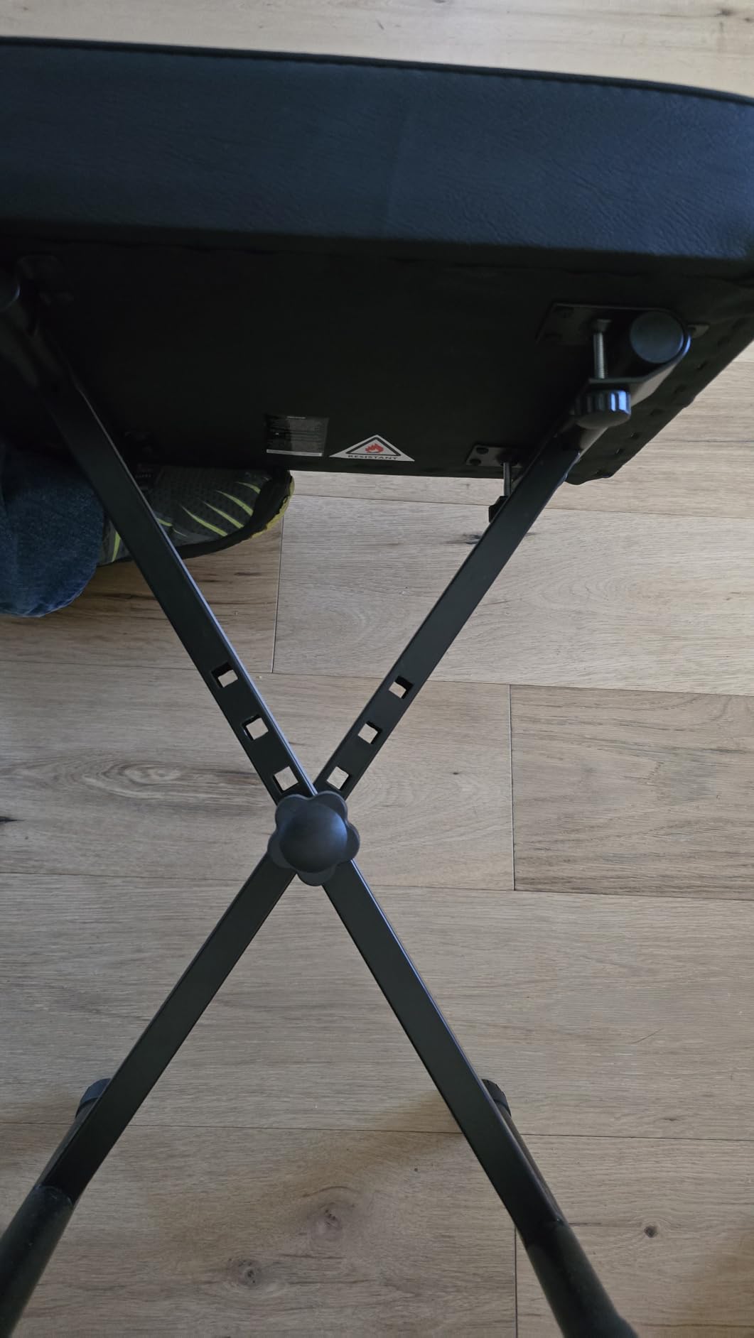 RockJam RJKBB100 Adjustable Padded Piano Bench, Keyboard Stool | Padded piano bench with 4 height=