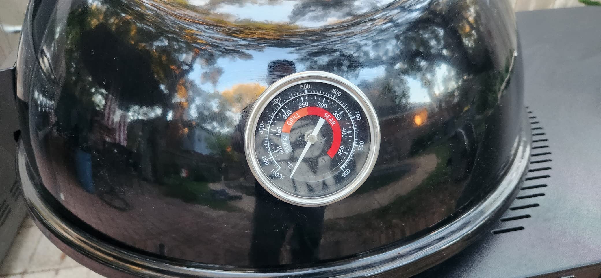 BBQ Grill Temperature Gauge Waterproof Large Face for Kamado Joe Barbecue Charcoal Grill Stainless Steel 150-900°F Cooking Thermometer for Oven Wood Stove Accessories Tool Set Up Easy customer photo 2