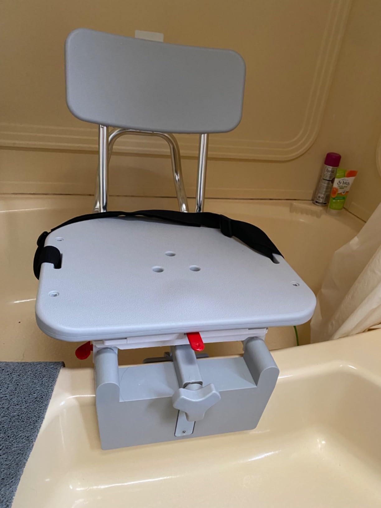 Tub-Mount Sliding Tub Transfer Bench with Swivel Seat, Space-Saving Design customer photo 1