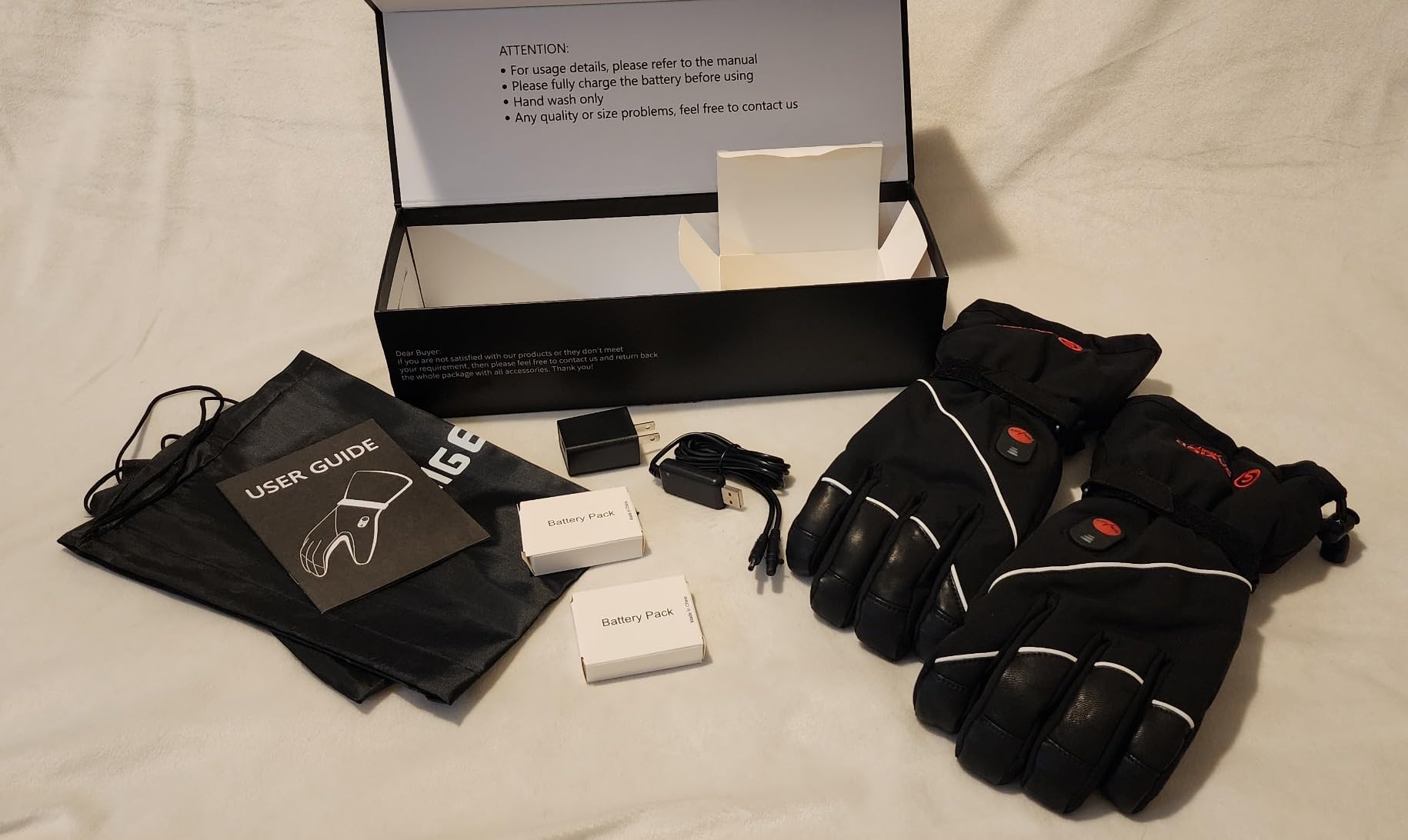 SAVIOR HEAT Heated Gloves for Men Women, Rechargeable Electric Heated Leather Skiing and Snowboarding Gloves customer photo 2