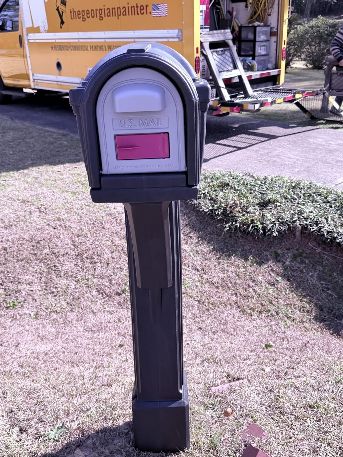 Simplay3 Classic Plastic Residential Mailbox & Post Mount Combo Kit with 2 Access Doors - Black customer photo 2
