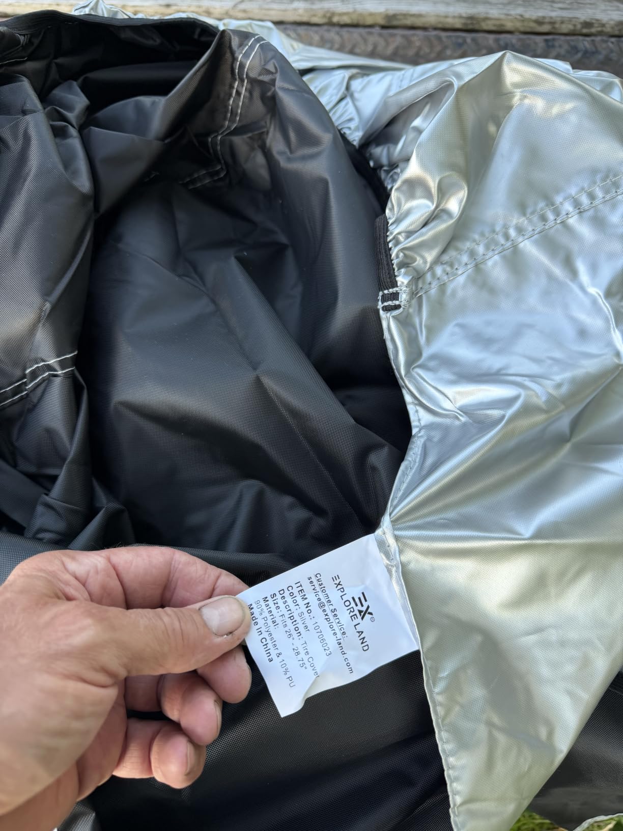 Explore Land Tire Covers 2 Pack Fit Tire Diameters 26-28.75 inch, Charcoal customer photo 2