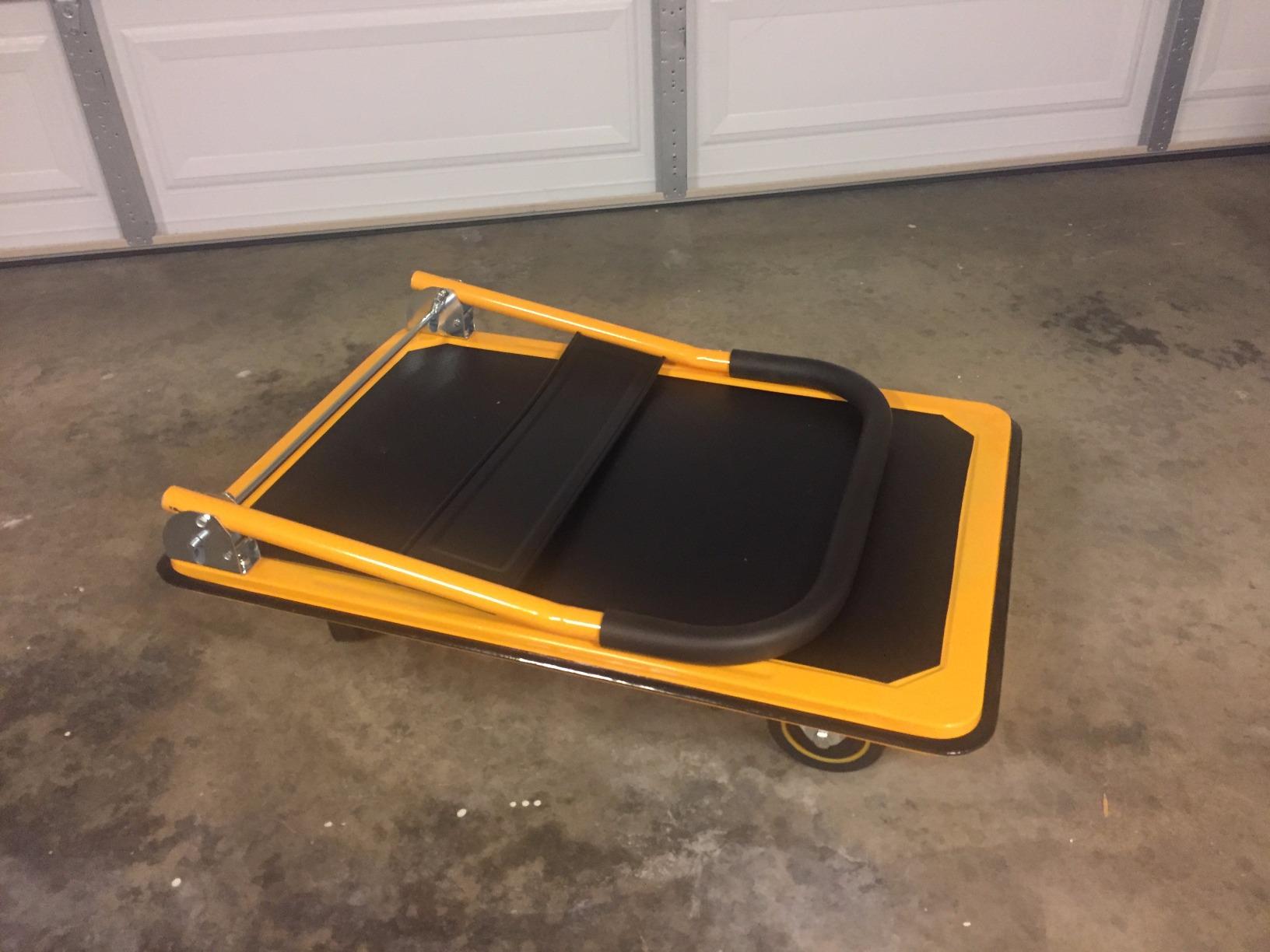Wellmax Push Cart Dolly, Foldable Moving Platform Flat Cart, 660 lb, Red customer photo 1