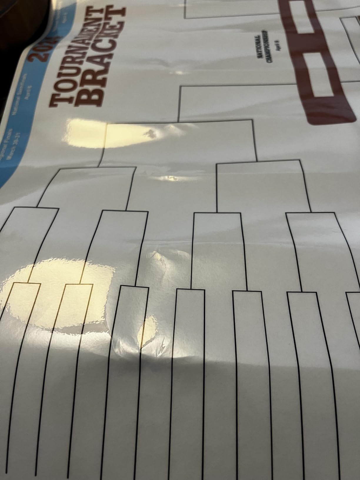 Copy King 2026 Men's March Basketball Tournament Dry Erase Bracket Poster 24