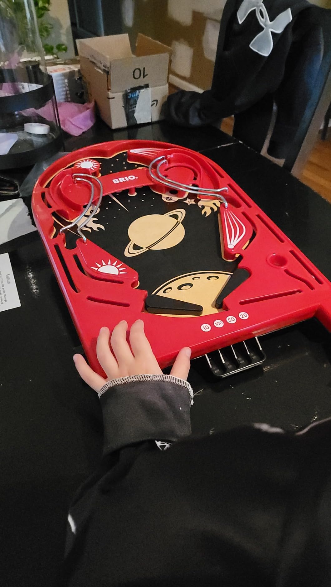 BRIO 34017 Pinball Game - Classic Vintage Arcade Style | Engaging Brain Game for Kids and Adults | Ideal Gift for Ages 6 and Up, Red customer photo 1