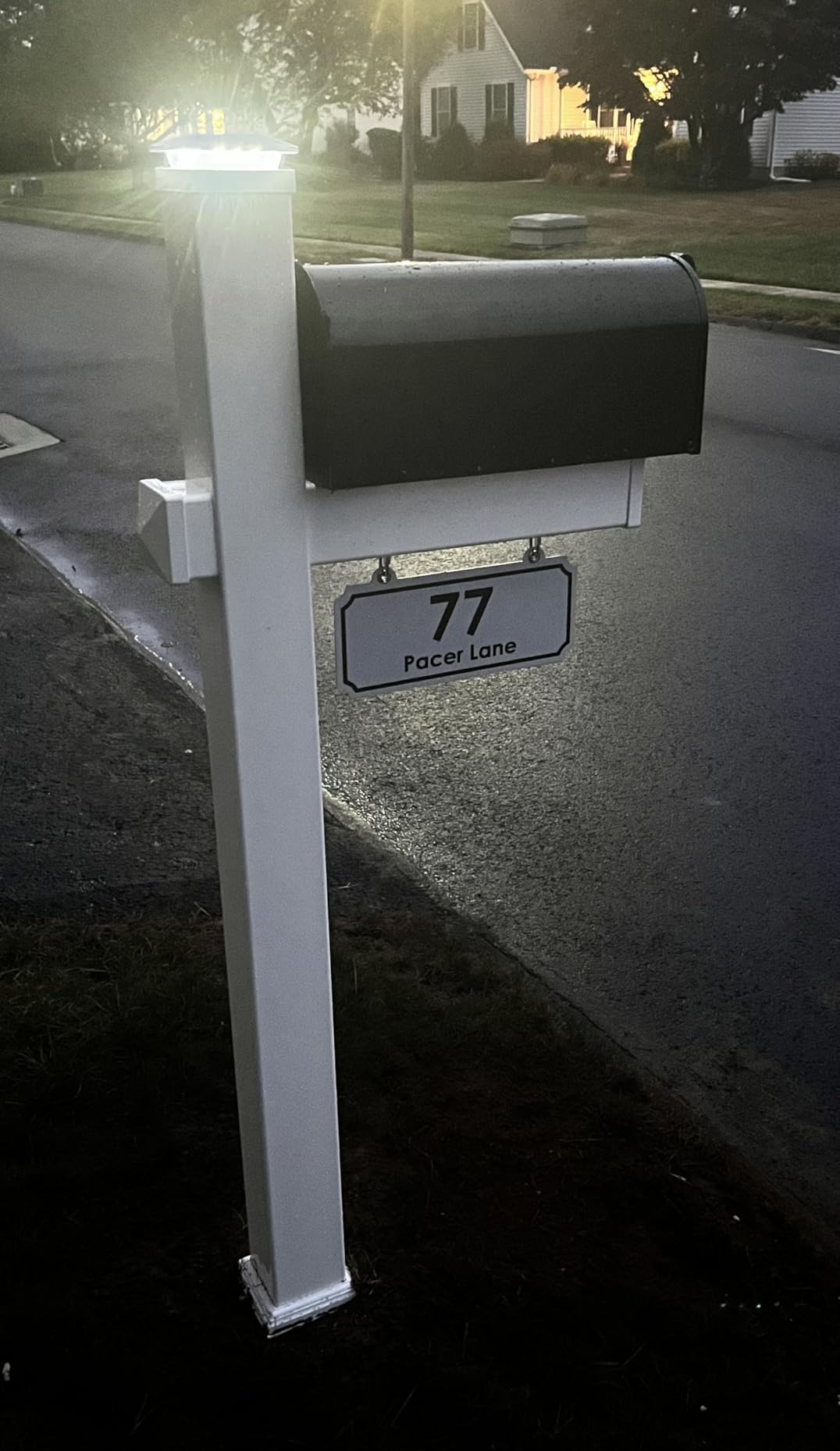 4Ever Products White Vinyl Mailbox Post System with Black Steel Mailbox customer photo 2