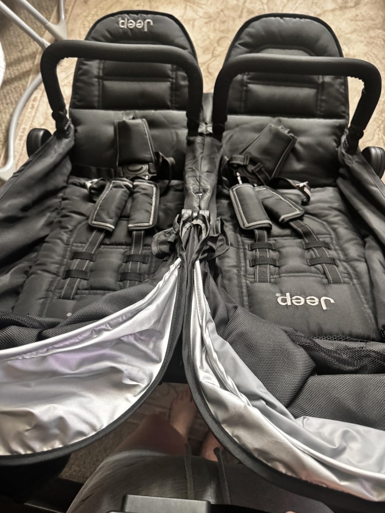 Jeep Destination Ultralight Side x Side Double Stroller, Midnight customer photo 2