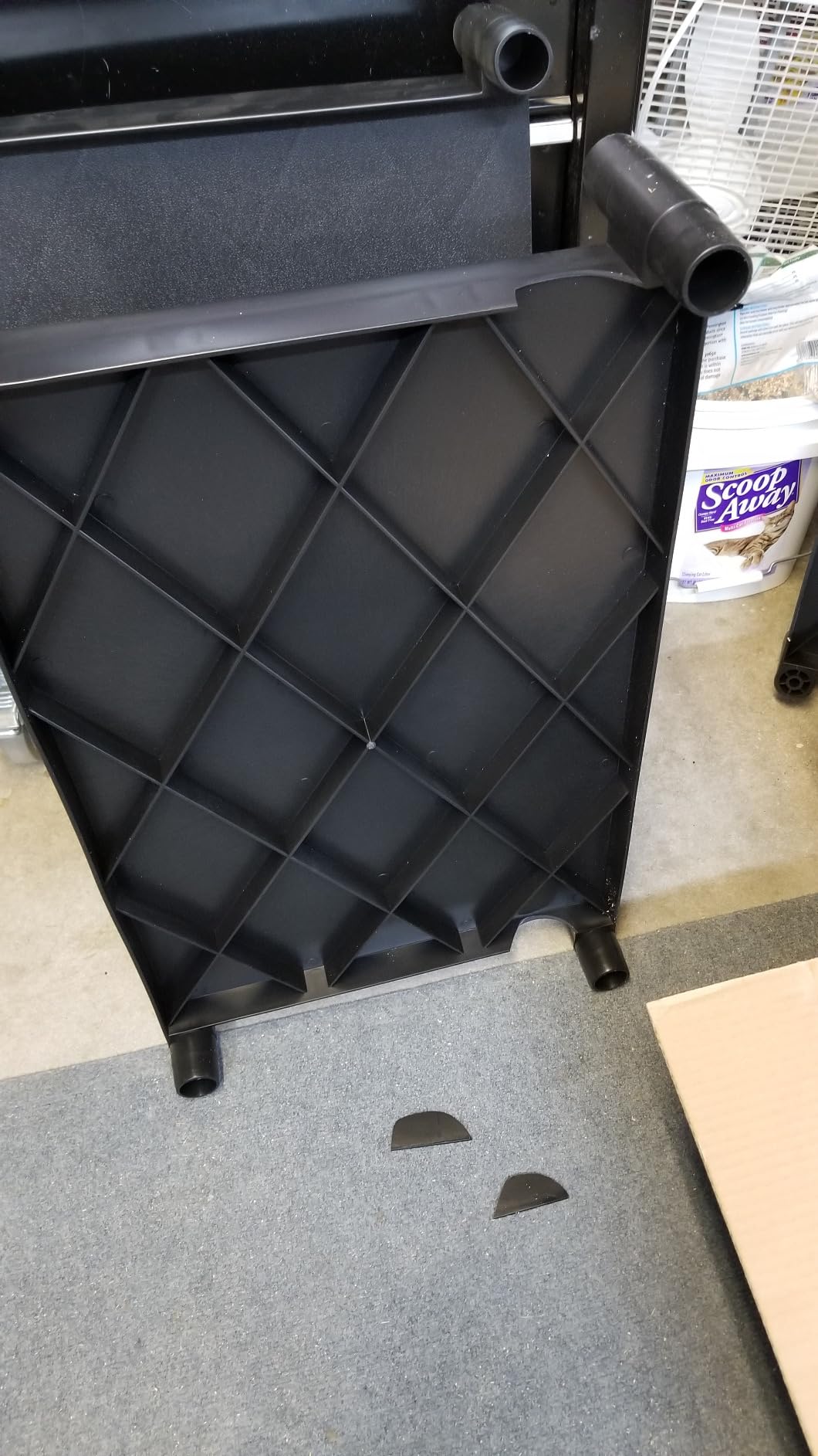 MaxWorks 80774 3-Shelf Utility Plastic Cart with Wheels-225 Lbs Maximum Capacity , Black customer photo 1