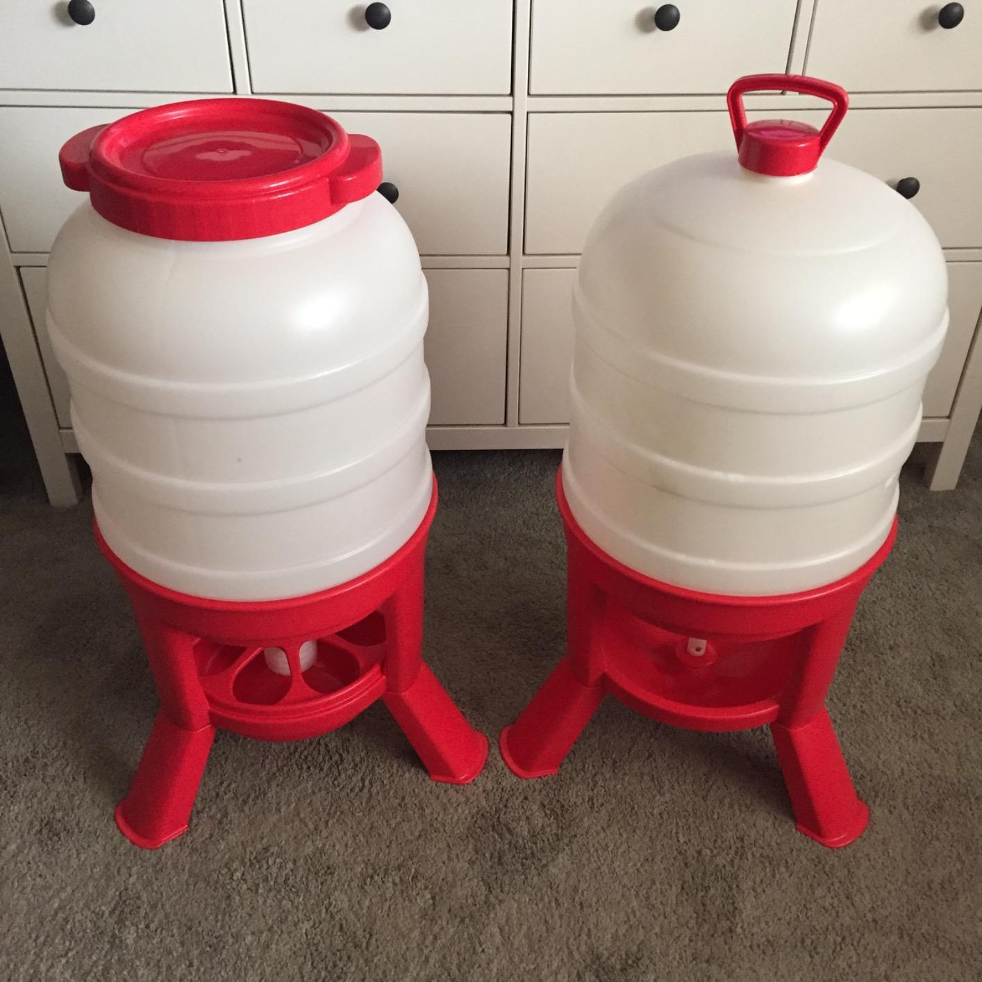 Little Giant® Plastic Dome Waterer | Heavy Duty Plastic Gravity Fed Poultry Waterer Container Tank | Chickens, Ducks & Other Birds for Hobbyists, Farmers and Ranchers | 8 Gallon customer photo 2