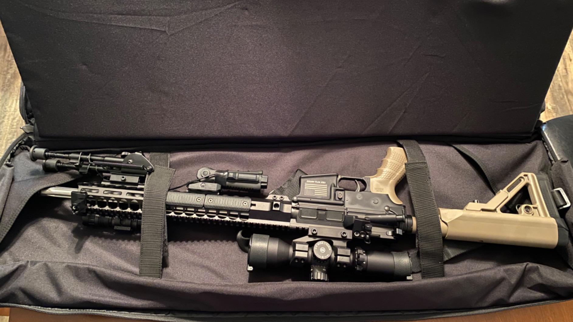 Savior Equipment American Classic Tactical Double Long Gun Bag Pistol Transportation Case w/Backpack Strap, in 32