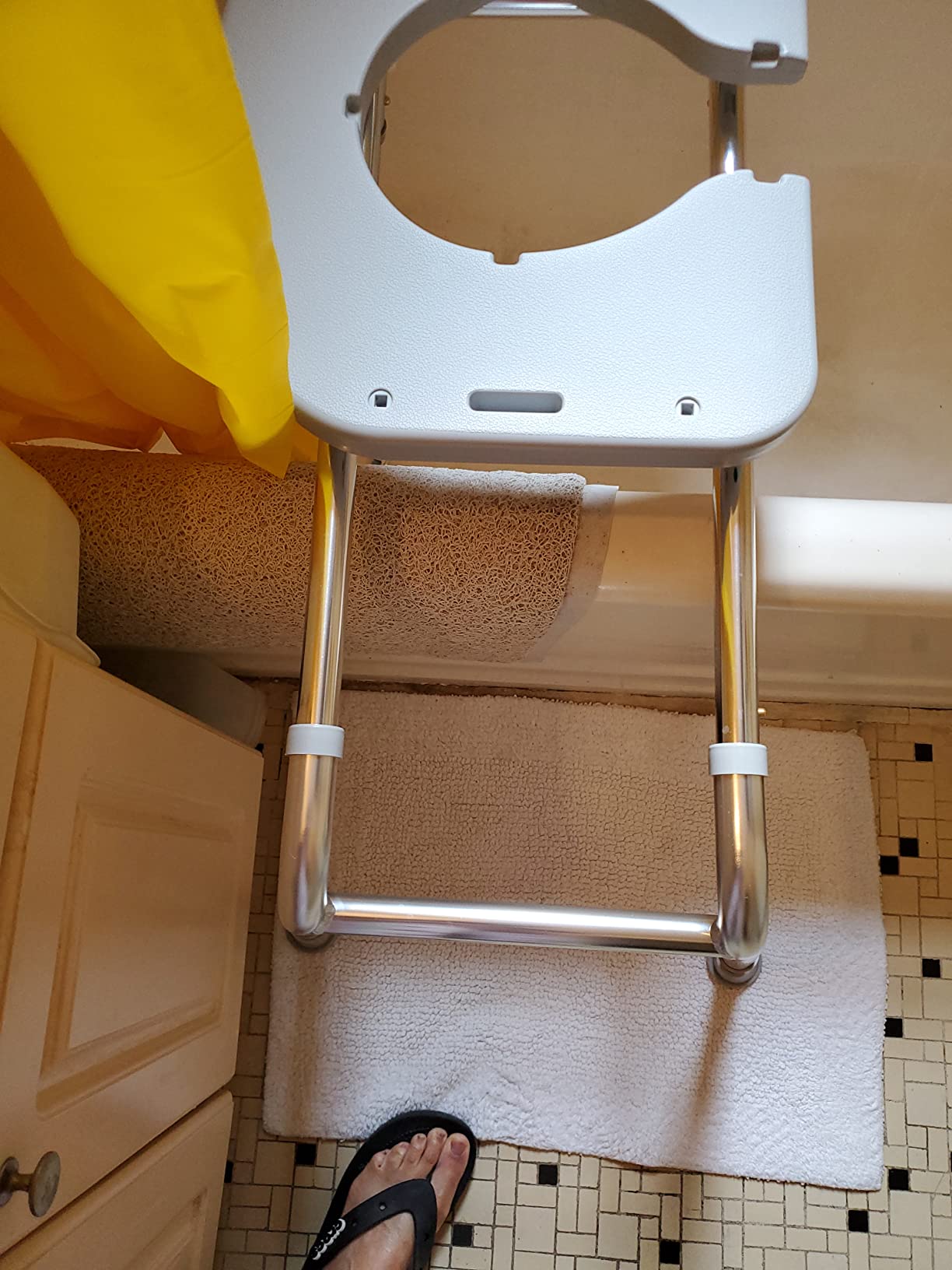 Eagle Health Supplies Pro-Slide Shower Chair & Tub Transfer Bench with Cut Out, Height Adjustable, Heavy-Duty Capacity up to 400 LBs, for Safety Shower, for Elderly & Disabled (70311) customer photo 2