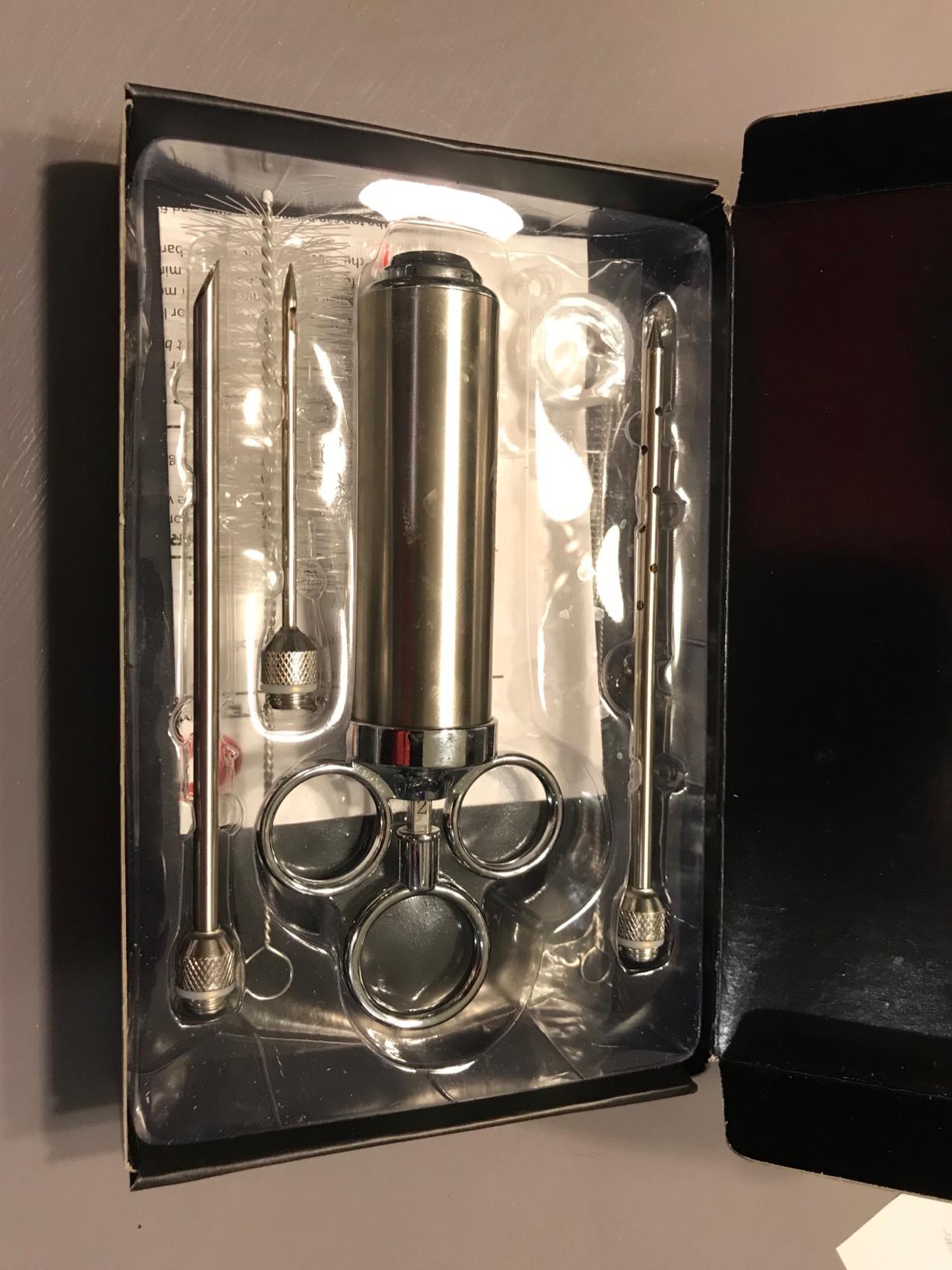 Stainless Steel Meat Injector Syringe, 2-Oz Turkey Injector Syringe customer photo 1