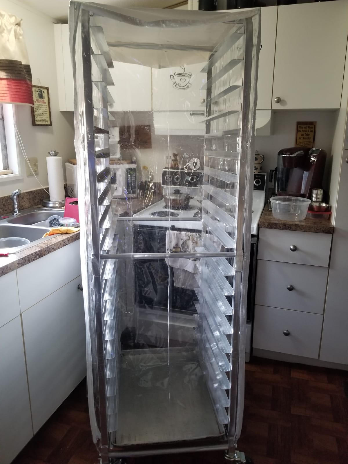Giantex 10 Tier Aluminum Bakery Rack, Commercial Kitchen Bun Pan Sheet Pan Rack, Mobile Bakers Trolley with Storage Cooling Racks and Lockable Casters customer photo 2