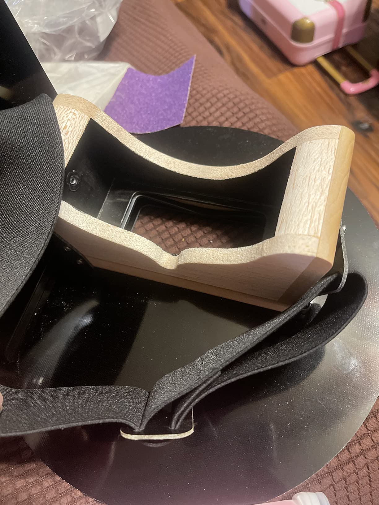 Wendy's Pancake Welding Hood Helmet w/Strap - Right Handed - BLACK customer photo 2