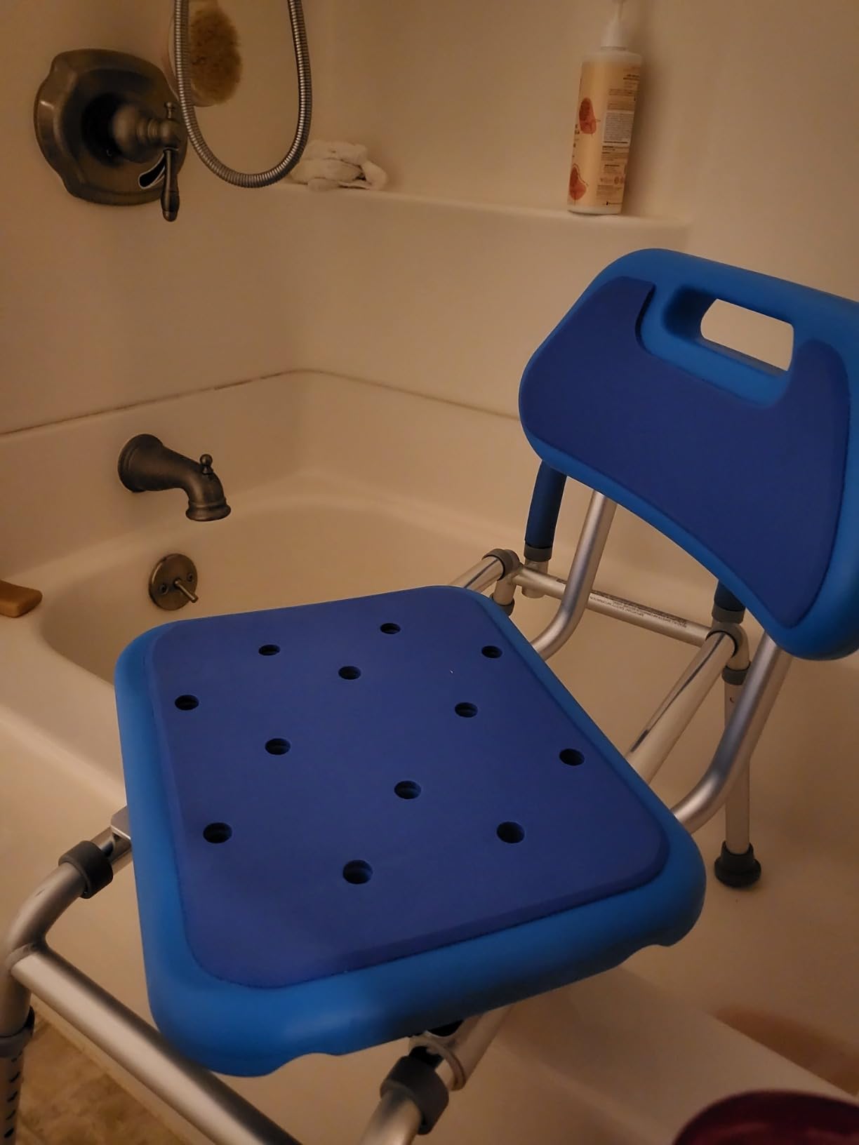 Platinum Health Gateway Premium Sliding Shower Chair Bath Transfer Bench with Swivel Padded Bath Tub Seat for Tubs and Shower, for Handicap & Seniors Mobility & Daily Living, Gray customer photo 2