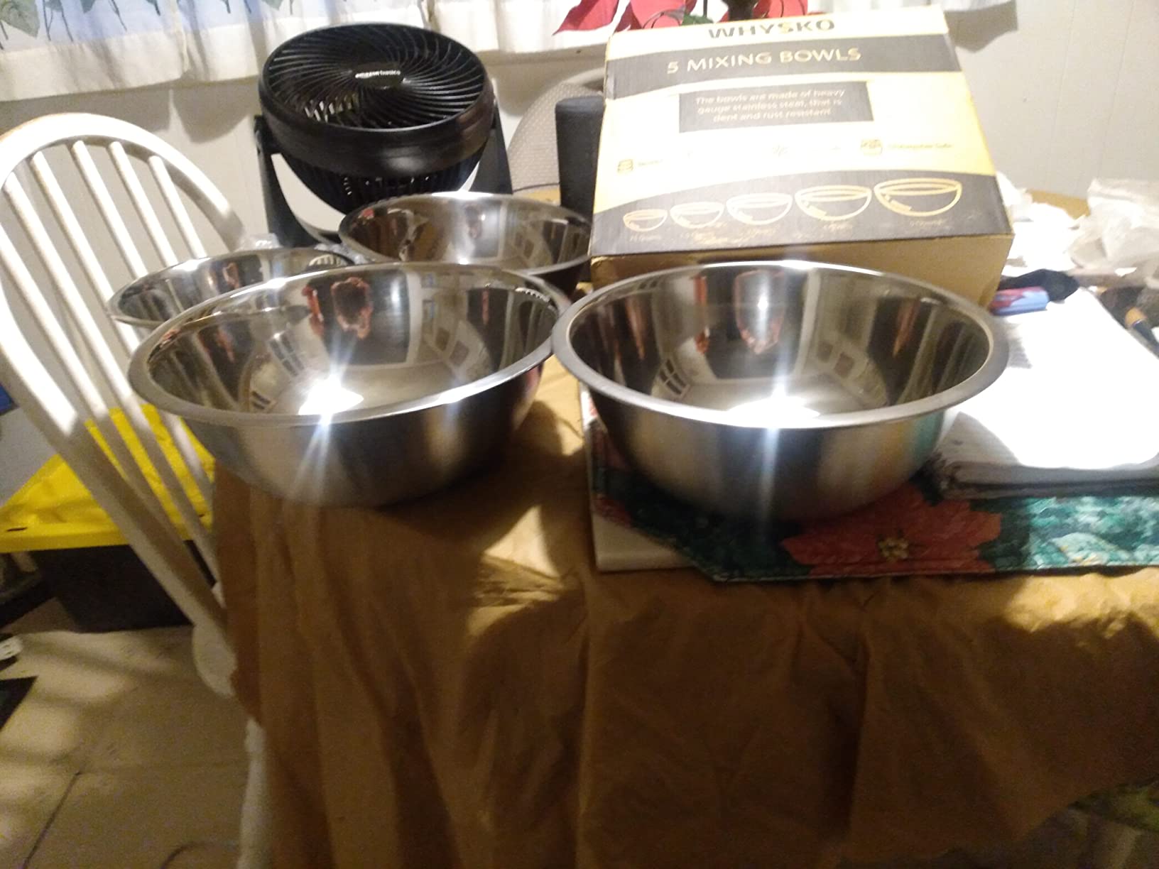 WHYSKO Stainless Steel Mixing Bowls Set, 5-Piece Meal Prep & Food Storage customer photo 1
