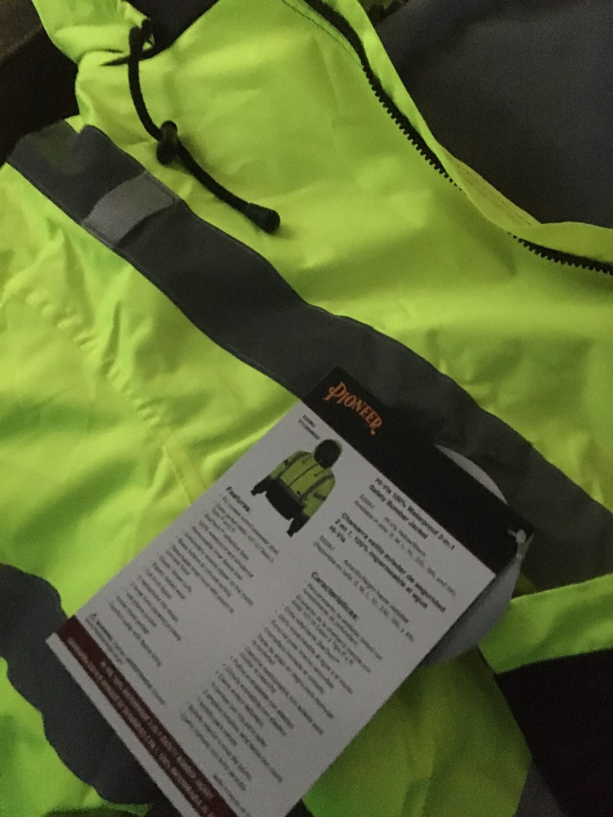 Pioneer Hi Vis Work Jacket for Men - Waterproof Safety Bomber with Reflective Tape customer photo 1