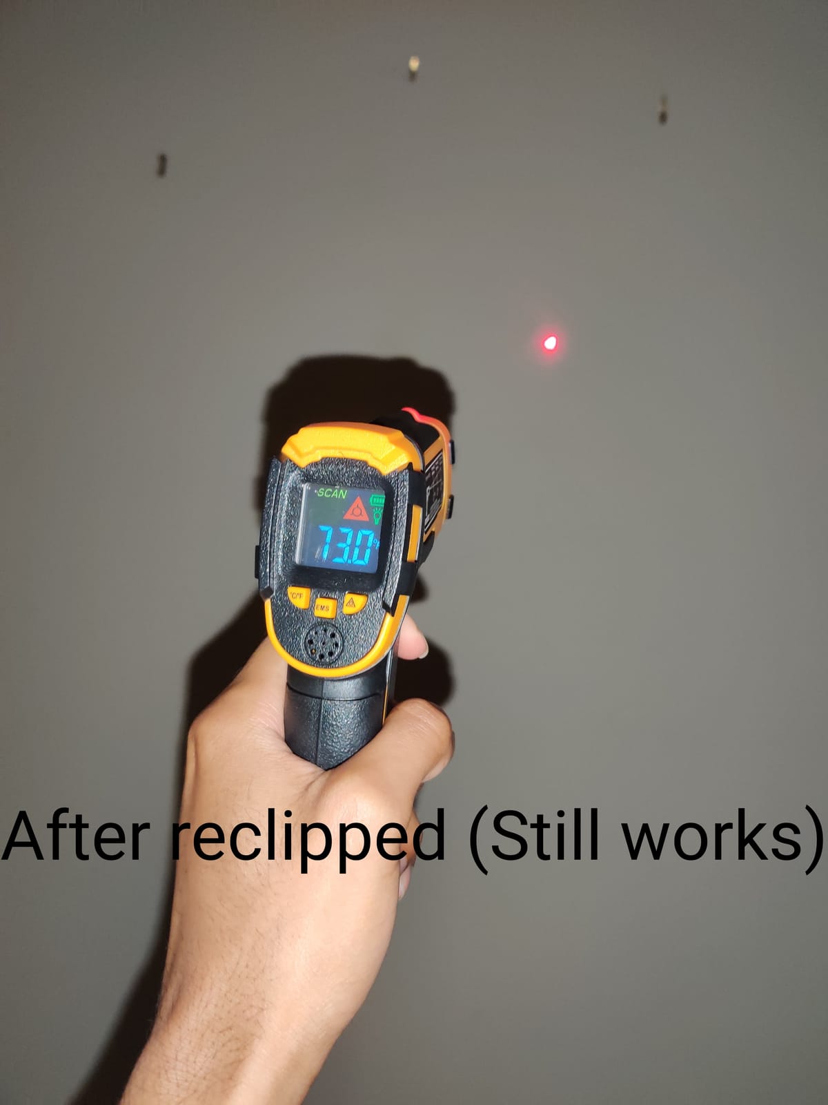 Infrared Thermometer Non-Contact Digital Laser Temperature Gun -58℉～1112℉(-50℃～600℃) Adjustable Emissivity IR Temp Gun - for Cooking, BBQ, Food, Fridge, Pizza Oven, Engine - Meat Thermometer Included customer photo 1