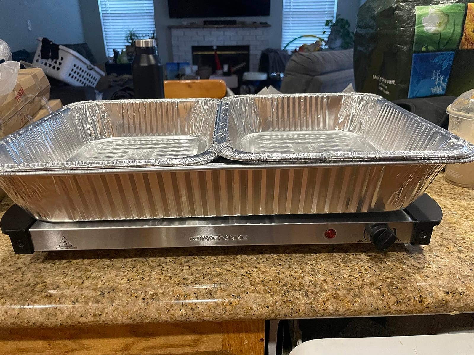 OVENTE Electric Warming Tray, Adjustable from 90°F to 284°F, Silver FW170S customer photo 2