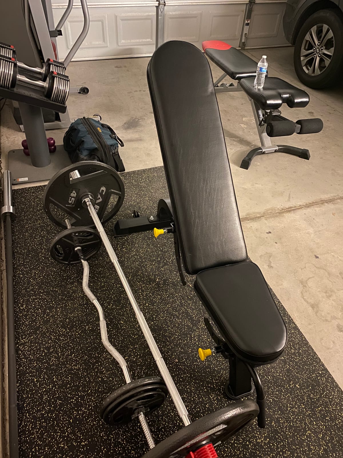American Floor Mats 3/8in (9mm) Thick Solid Black 4' x 8' Heavy Duty Rubber Rolls, Protective Exercise Mats, Home Gym Rubber Flooring customer photo 1