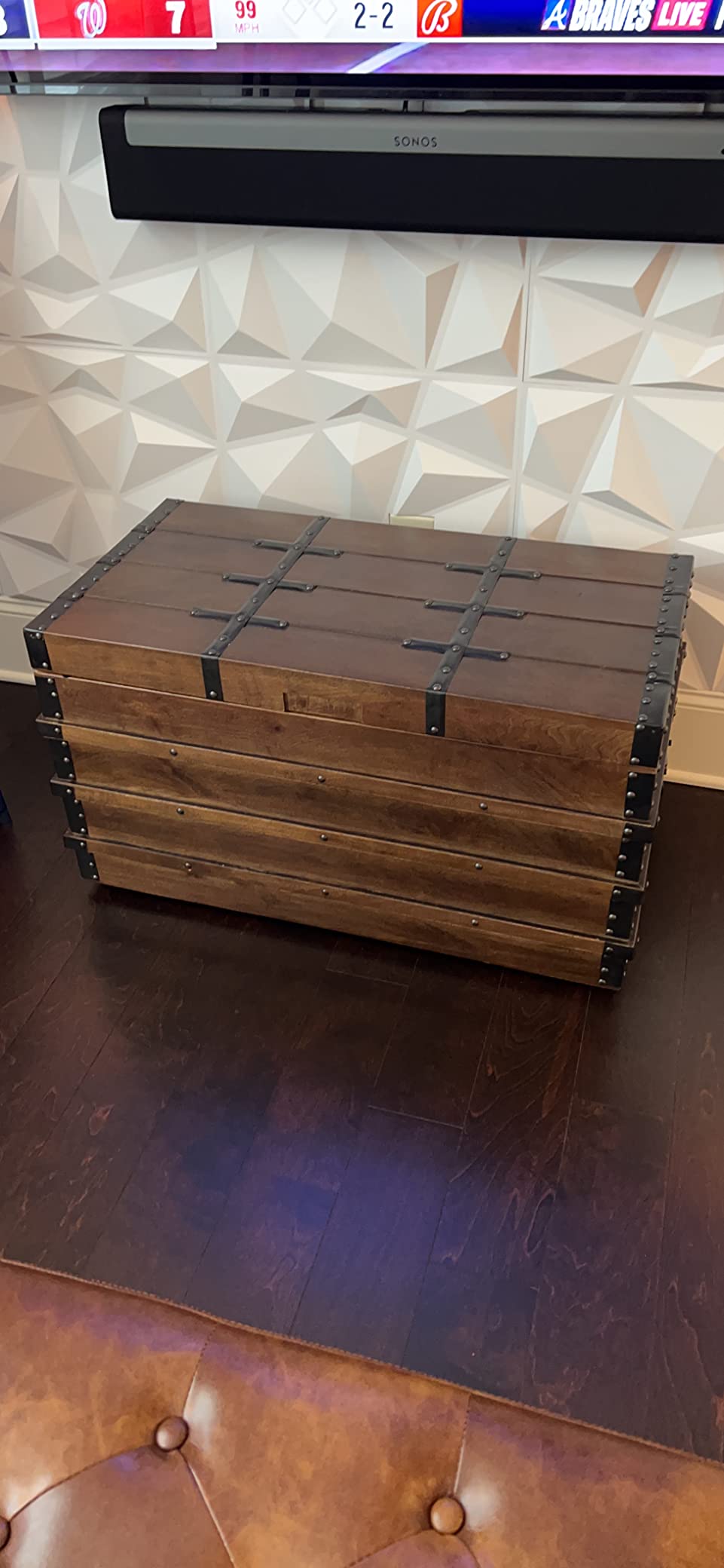 Signature Design by Ashley Storage Trunk Coffee Table, Brown, Kettleby customer photo 1
