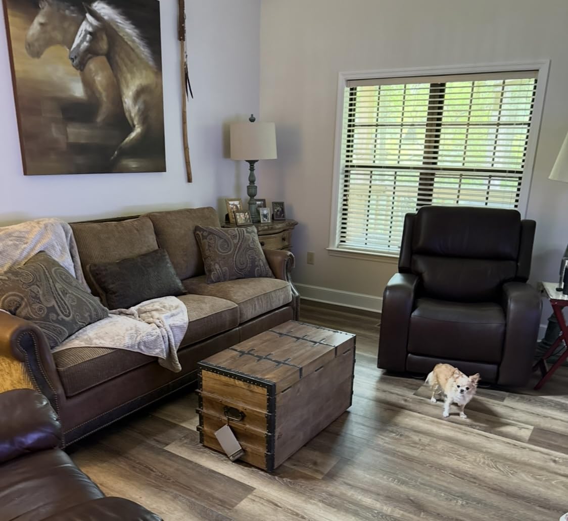 Signature Design by Ashley Storage Trunk Coffee Table, Brown, Kettleby customer photo 2
