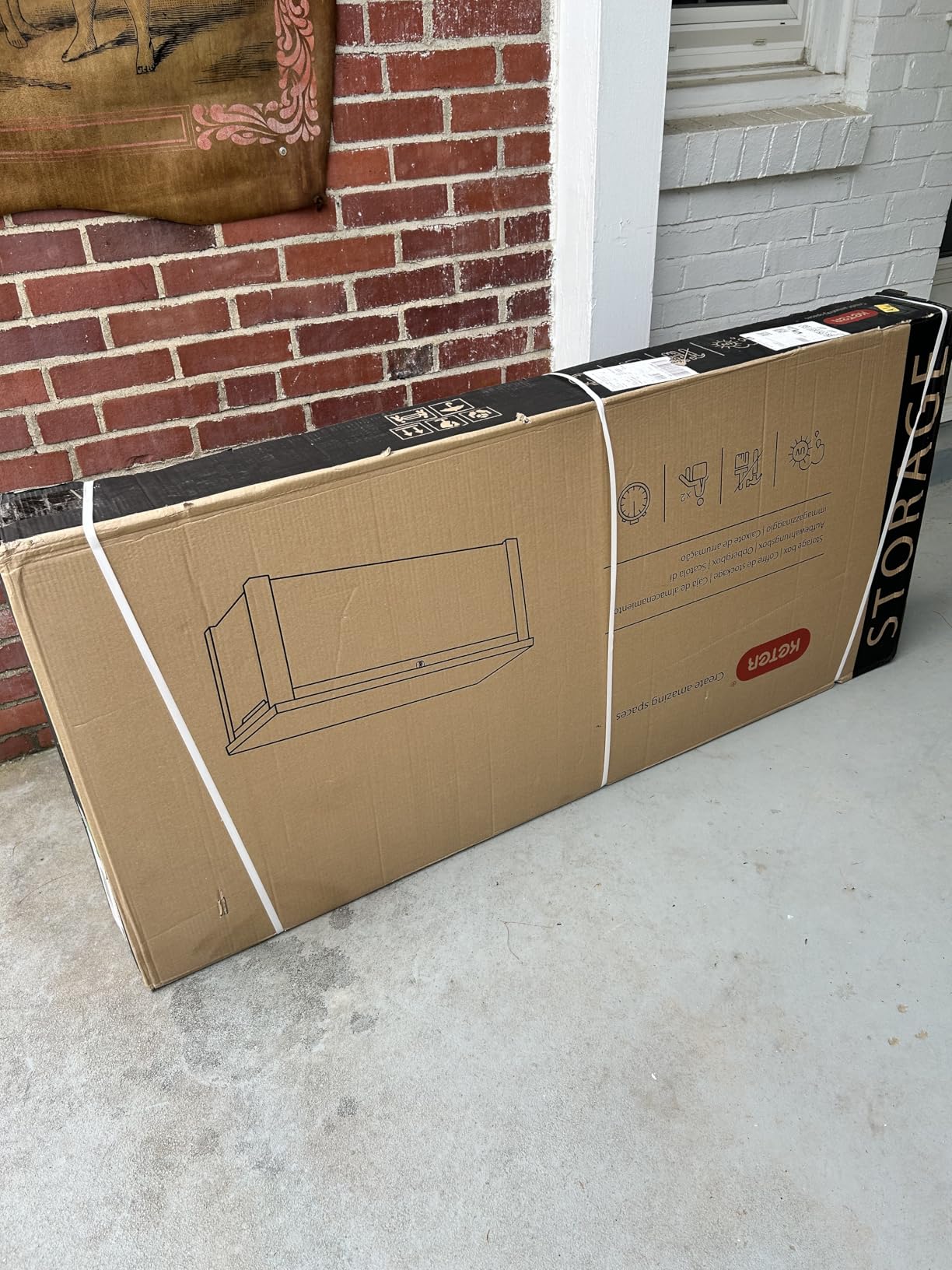 Keter Westwood Outdoor Storage Deck Box, 150 Gallon, Dark Grey customer photo 2