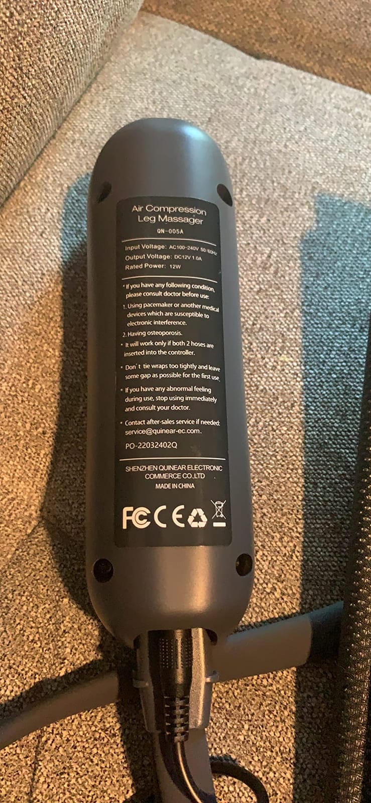 QUINEAR Air Compression Leg Massager for Circulation & Pain Relief, Calf Massagers with 2 Modes & 3 Intensities, Sequential Compression Device (SCD) for RLS, Edema, FSA-HSA - Ideal Gift customer photo 2