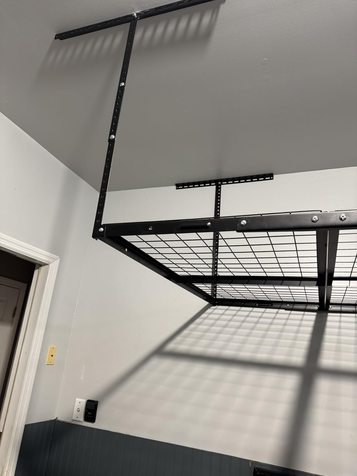 FLEXIMOUNTS 4x8 Overhead Garage Ceiling Storage Rack Adjustable, Hammertone customer photo 2