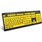 BOOGIIO Large Print Computer Keyboard, Wired USB High Contrast Keyboard with Oversized Print Letters for Visually Impaired Low Vision Individuals (Yellow+Black) customer photo 2