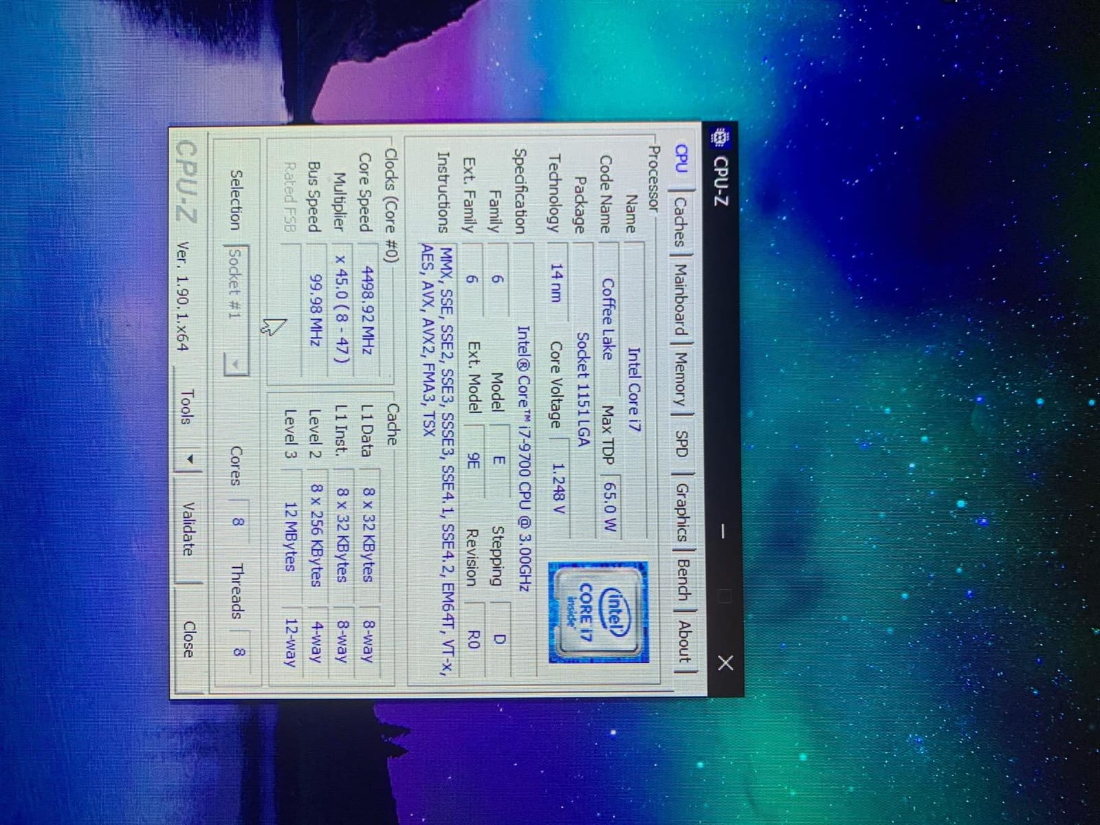 Intel Core i7-9700 Desktop Processor 8 Cores up to 4.7 GHz LGA1151 300 Series 65W customer photo 2