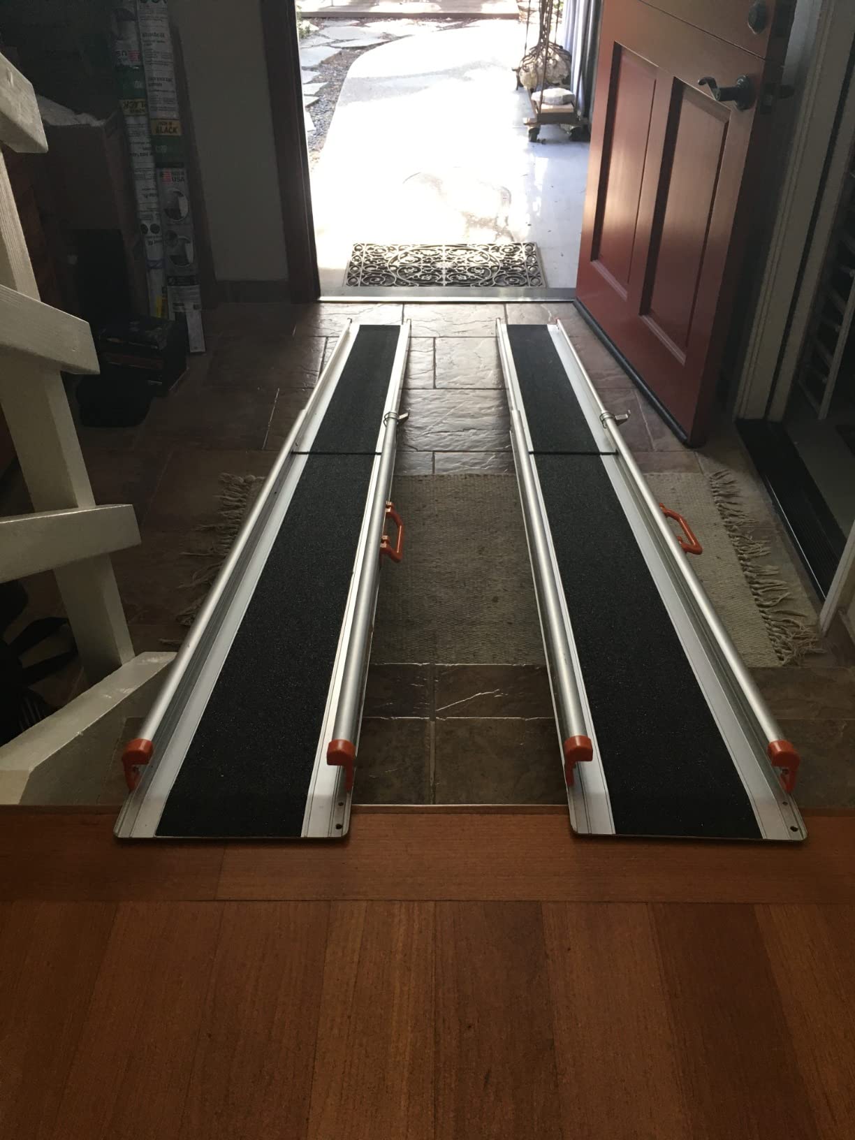 Ruedamann 6FT Telescopic Wheelchair Ramp with Handle, 8.3