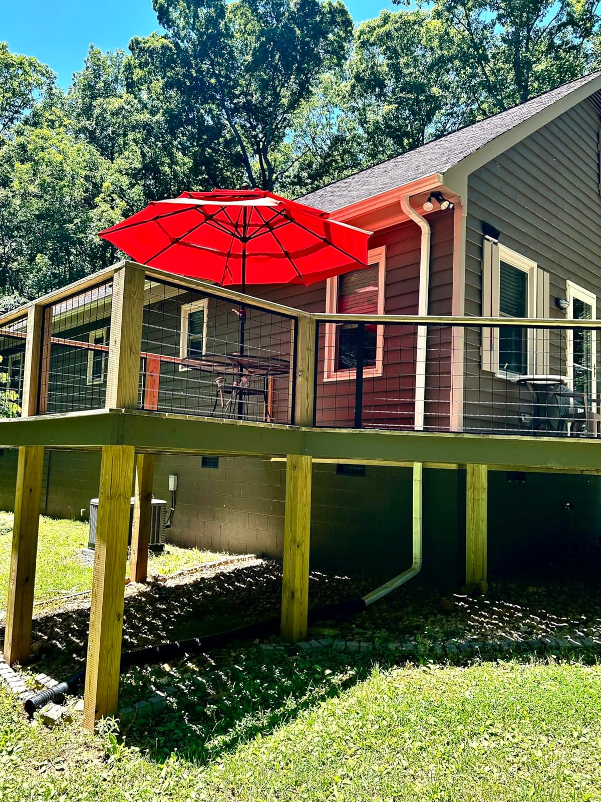 PHI VILLA 10ft Outdoor Patio Umbrellas, 3 Tier Vented Table Umbrella, Navy customer photo 2