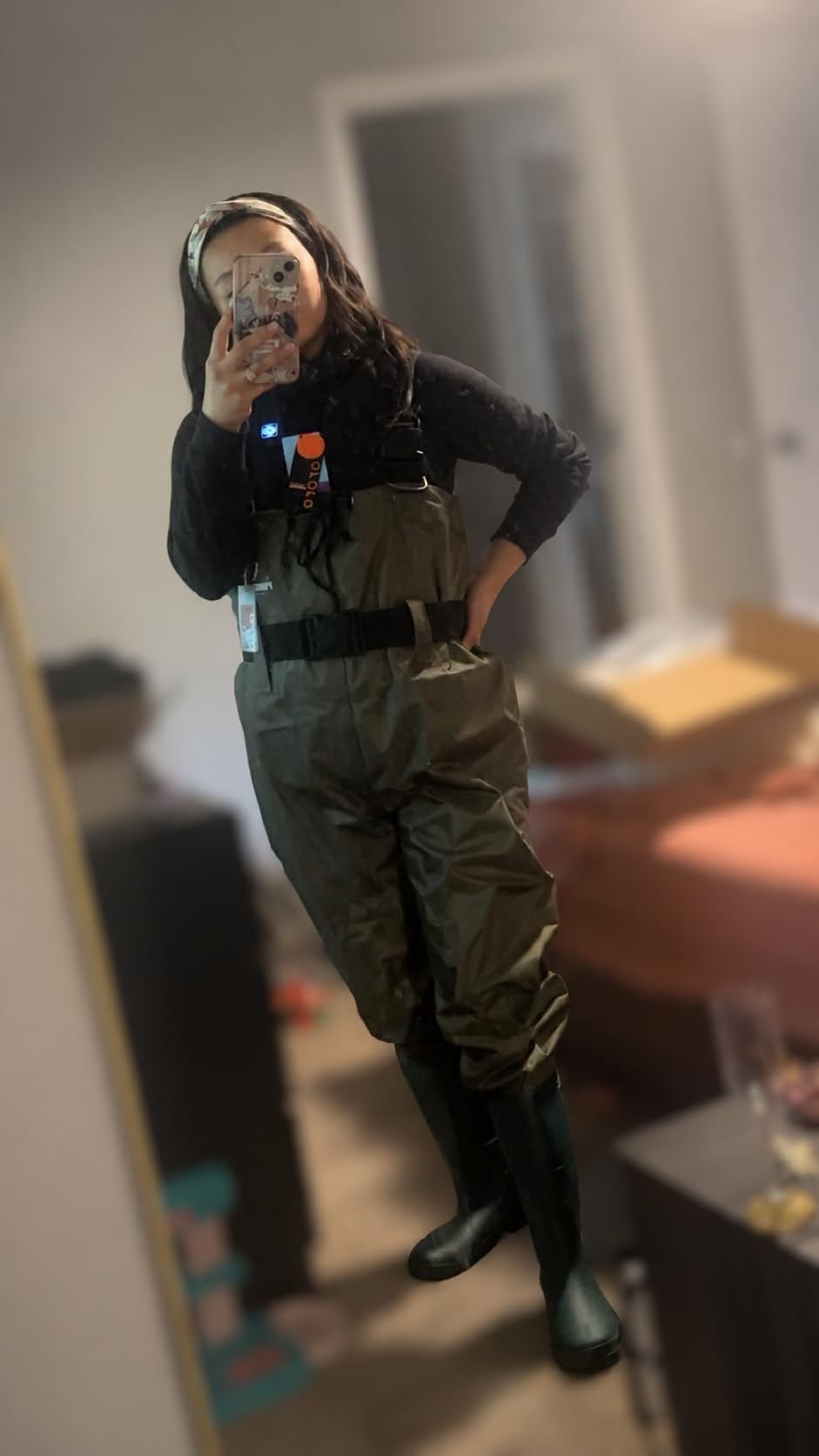 FISHINGSIR Waders for Men Waterproof Women Fishing Chest Wader with Boots customer photo 2