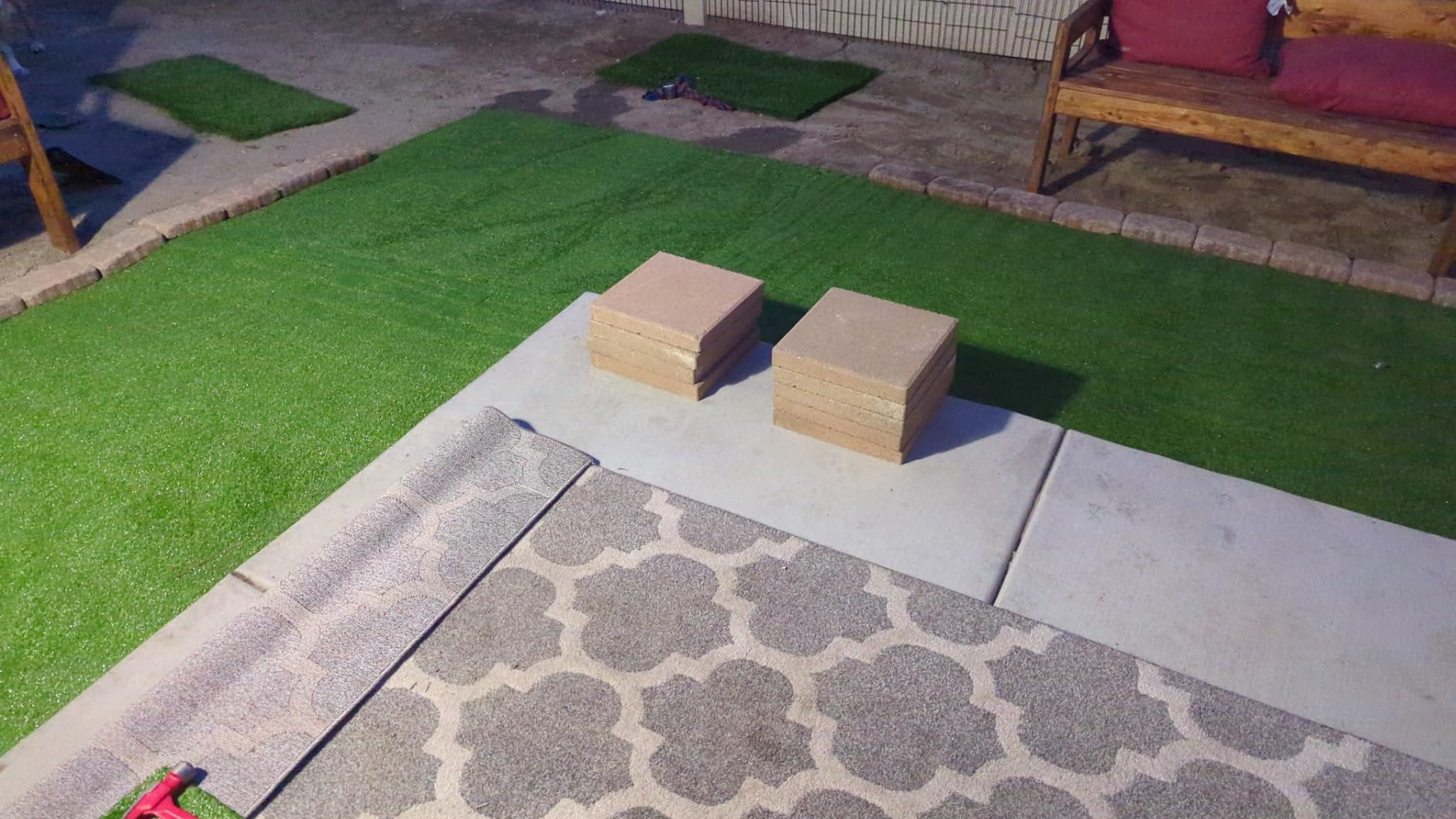 Petgrow Synthetic Artificial Grass Turf 7FTX15FT,Indoor Outdoor Custom Size customer photo 1